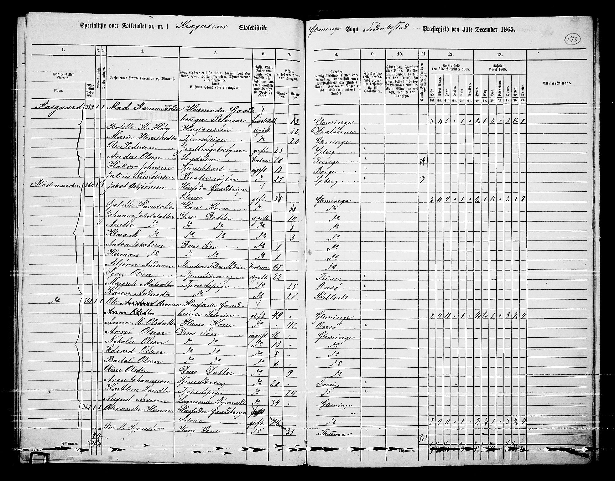 RA, 1865 census for Fredrikstad/Glemmen, 1865, p. 162