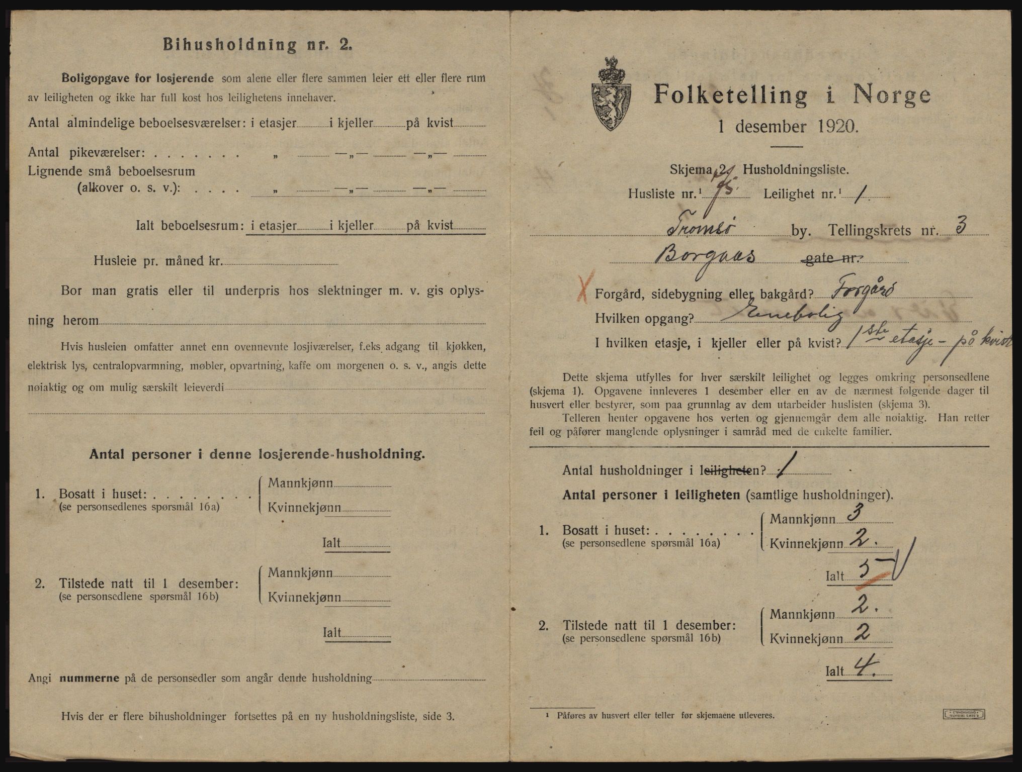 SATØ, 1920 census for Tromsø, 1920, p. 3335