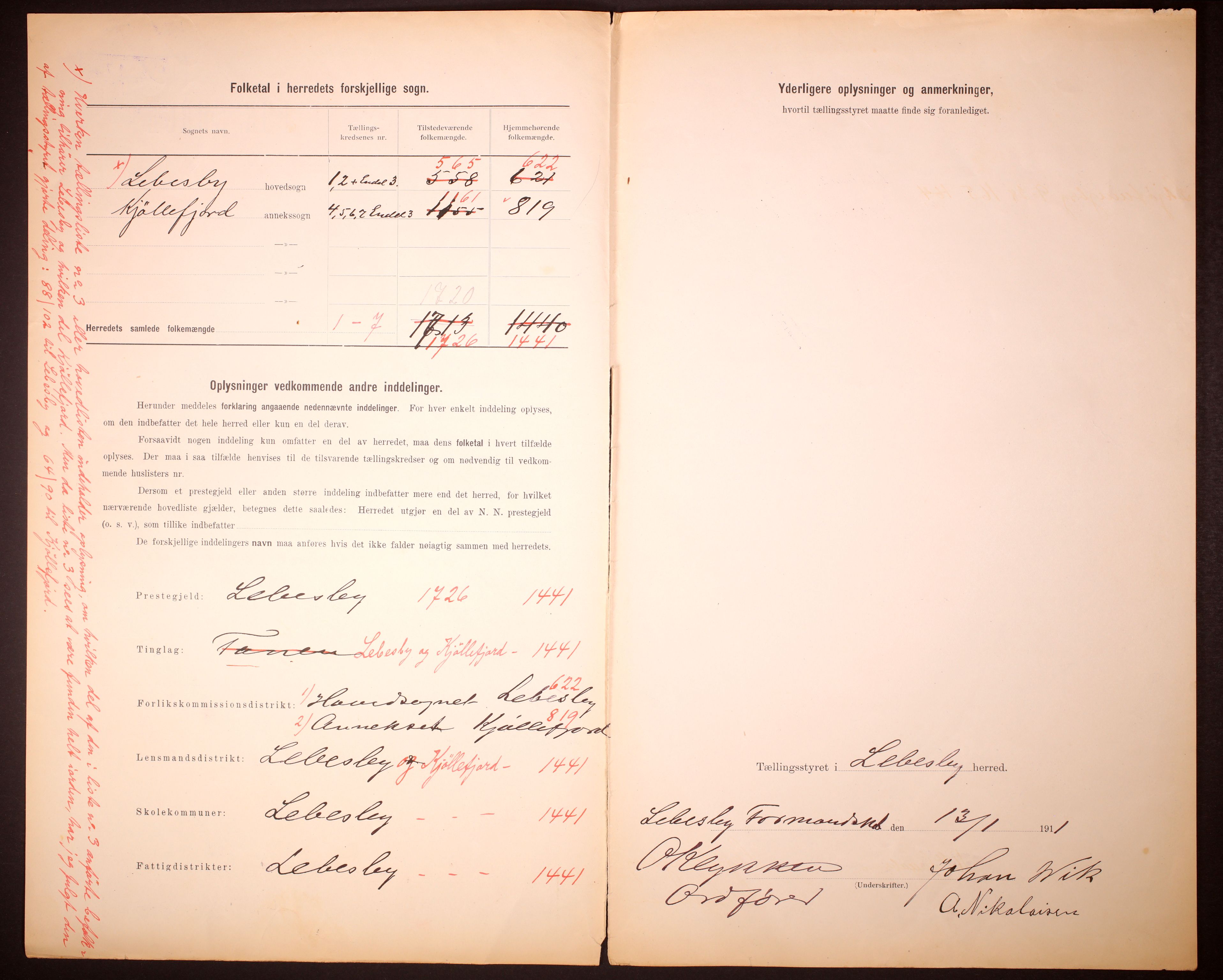 RA, 1910 census for Lebesby, 1910, p. 3