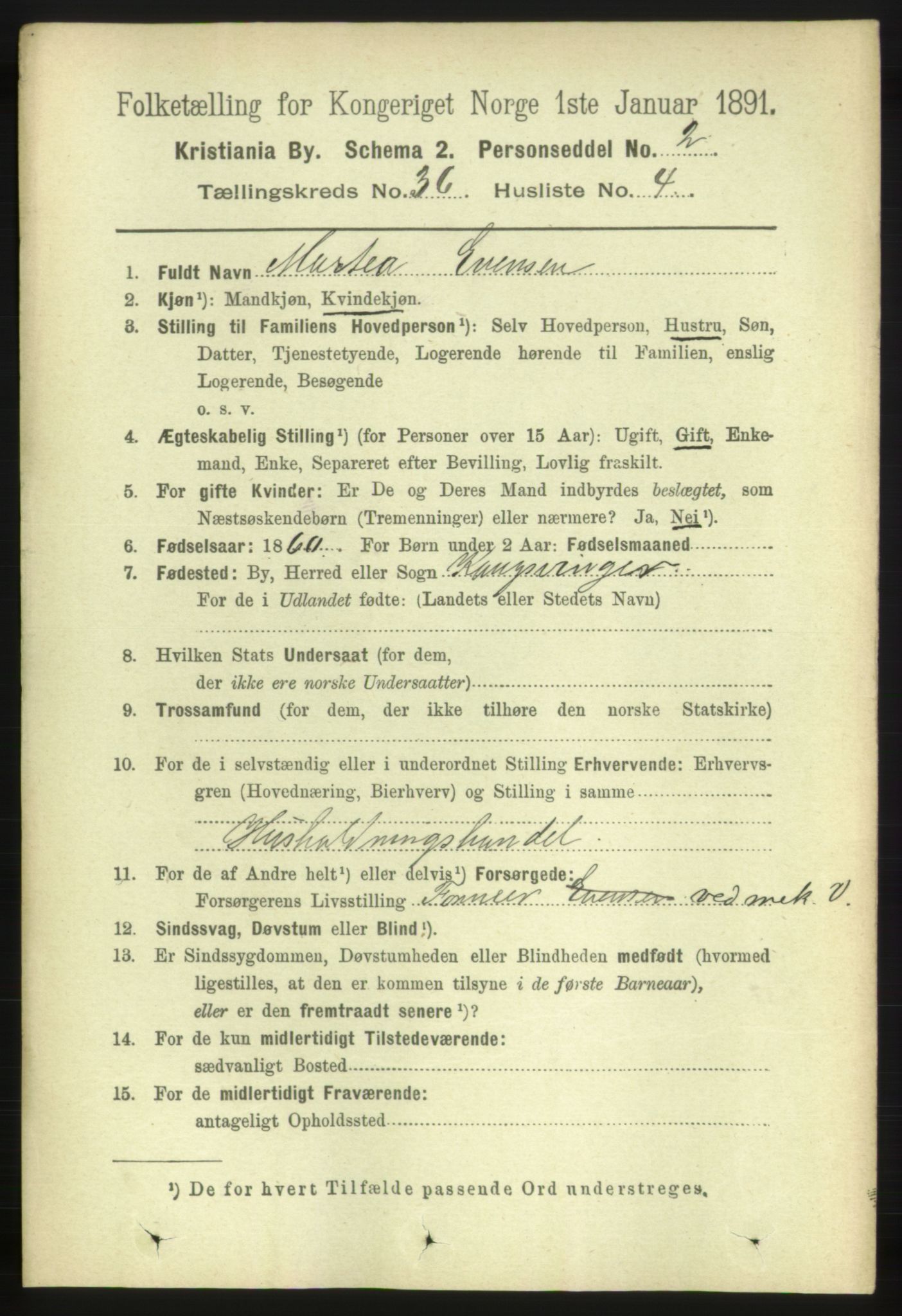 RA, 1891 census for 0301 Kristiania, 1891, p. 20093