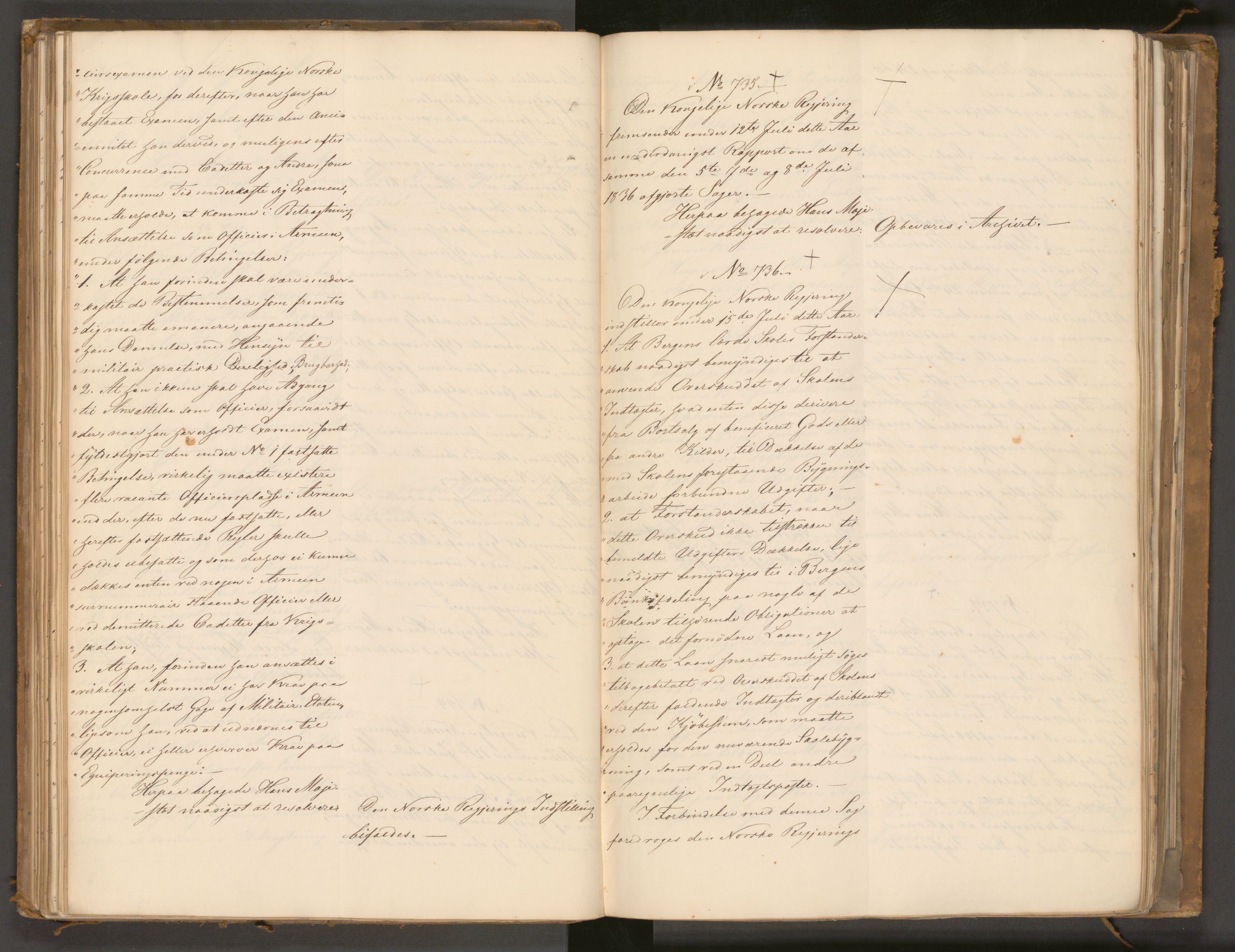 Statsrådssekretariatet, AV/RA-S-1001/A/Ab/L0043: Kgl. res. nr. 632-1192, 2. halvår, 1836