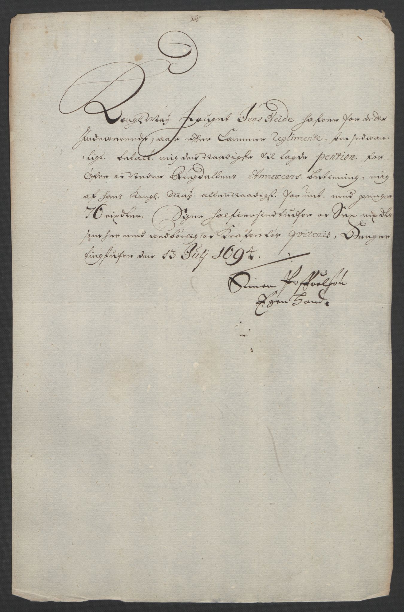 Rentekammeret inntil 1814, Reviderte regnskaper, Fogderegnskap, AV/RA-EA-4092/R13/L0832: Fogderegnskap Solør, Odal og Østerdal, 1694, p. 363