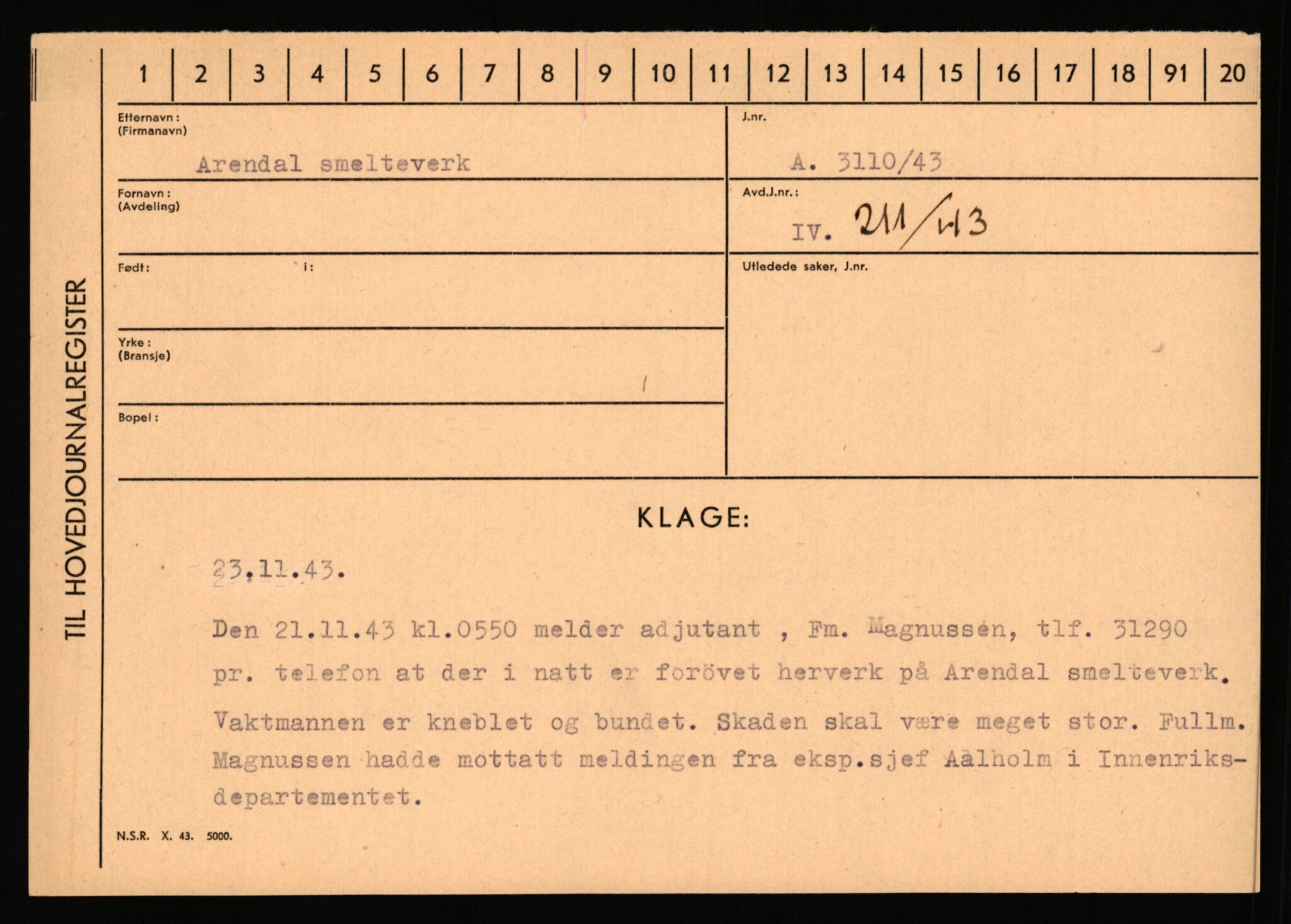 Statspolitiet - Hovedkontoret / Osloavdelingen, AV/RA-S-1329/C/Ca/L0001: Aabakken - Armann, 1943-1945, p. 5308