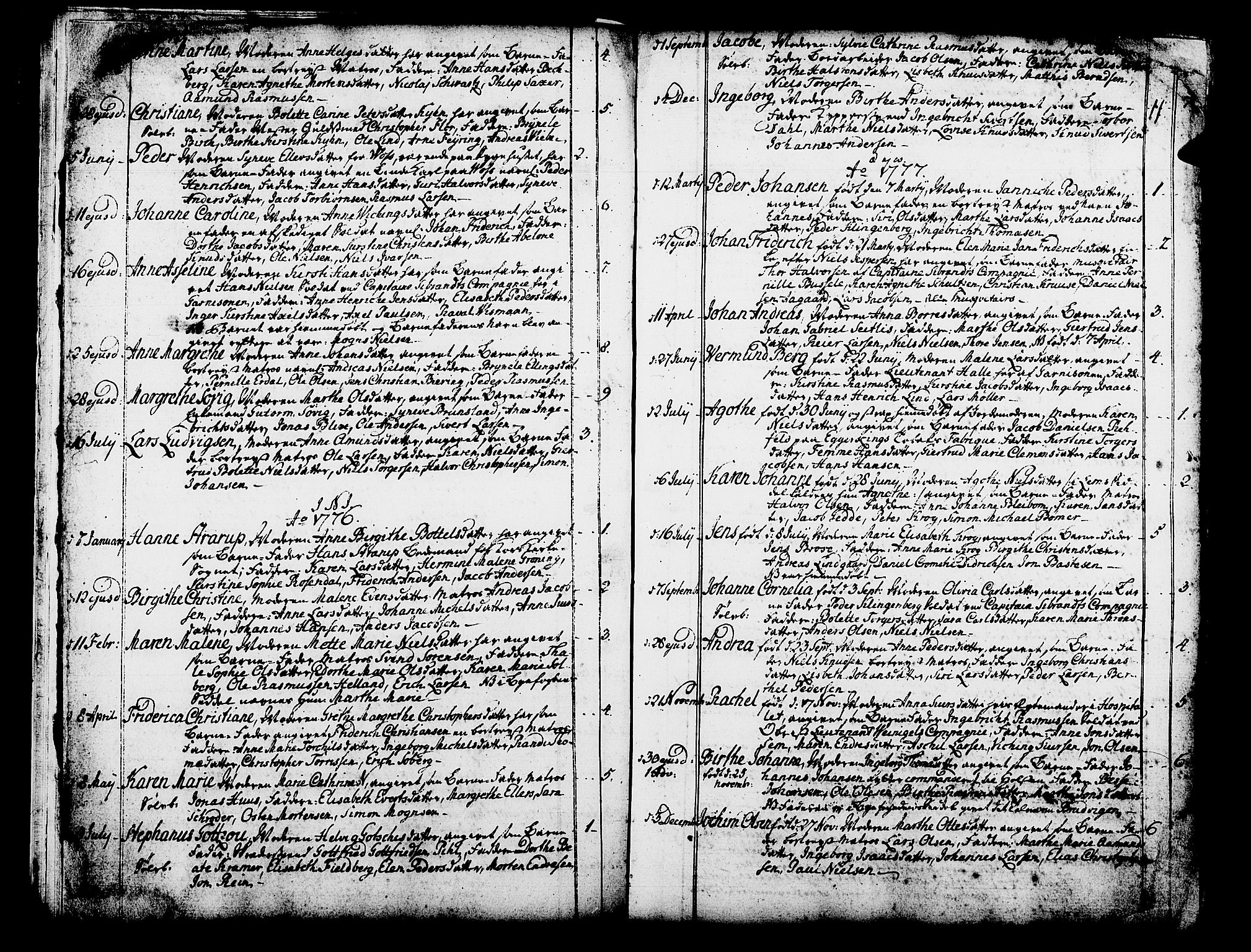 Domkirken sokneprestembete, SAB/A-74801/H/Haa/L0003: Parish register (official) no. A 3, 1758-1789, p. 11