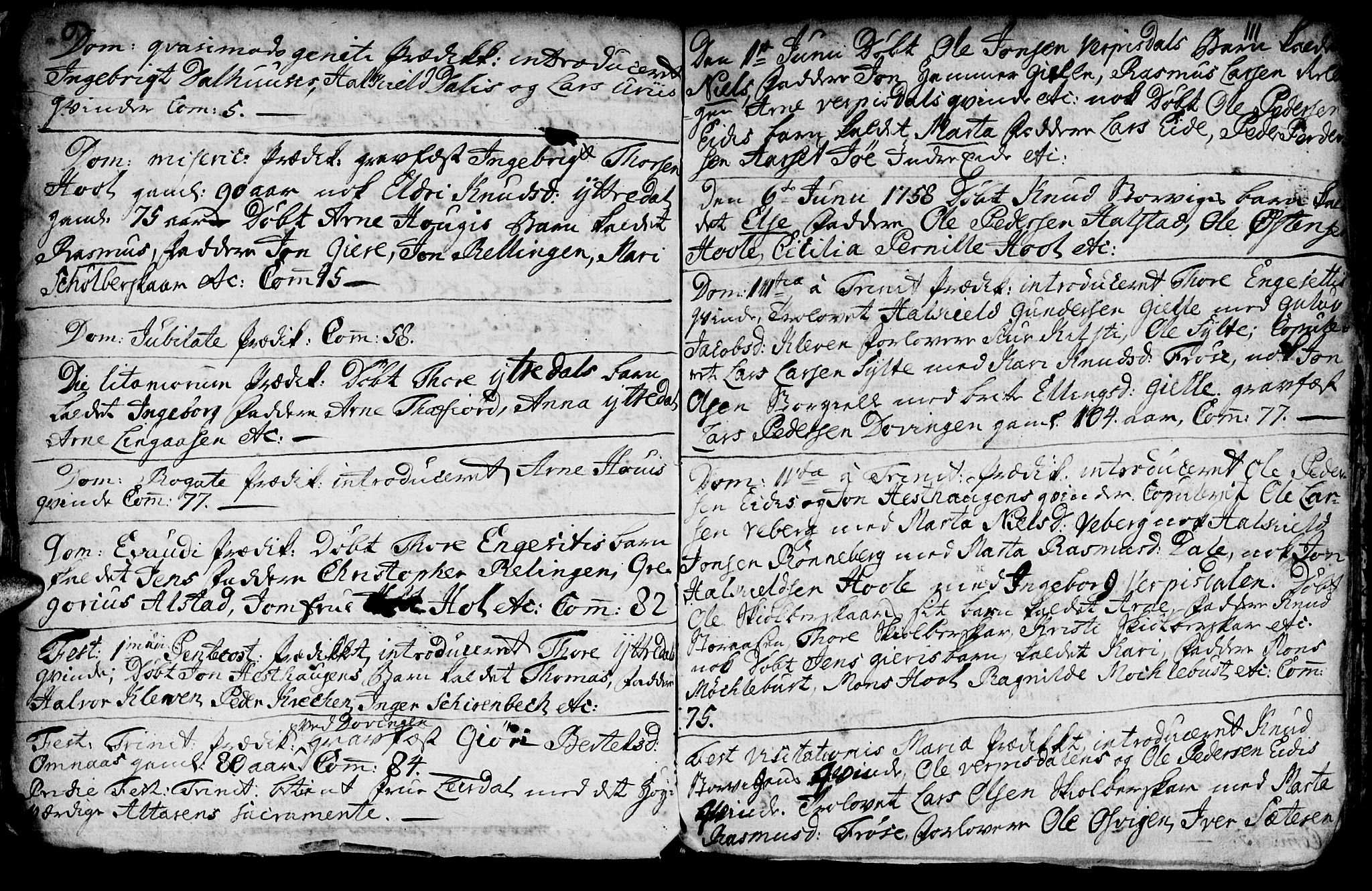 Ministerialprotokoller, klokkerbøker og fødselsregistre - Møre og Romsdal, SAT/A-1454/519/L0240: Parish register (official) no. 519A01 /1, 1736-1760, p. 111