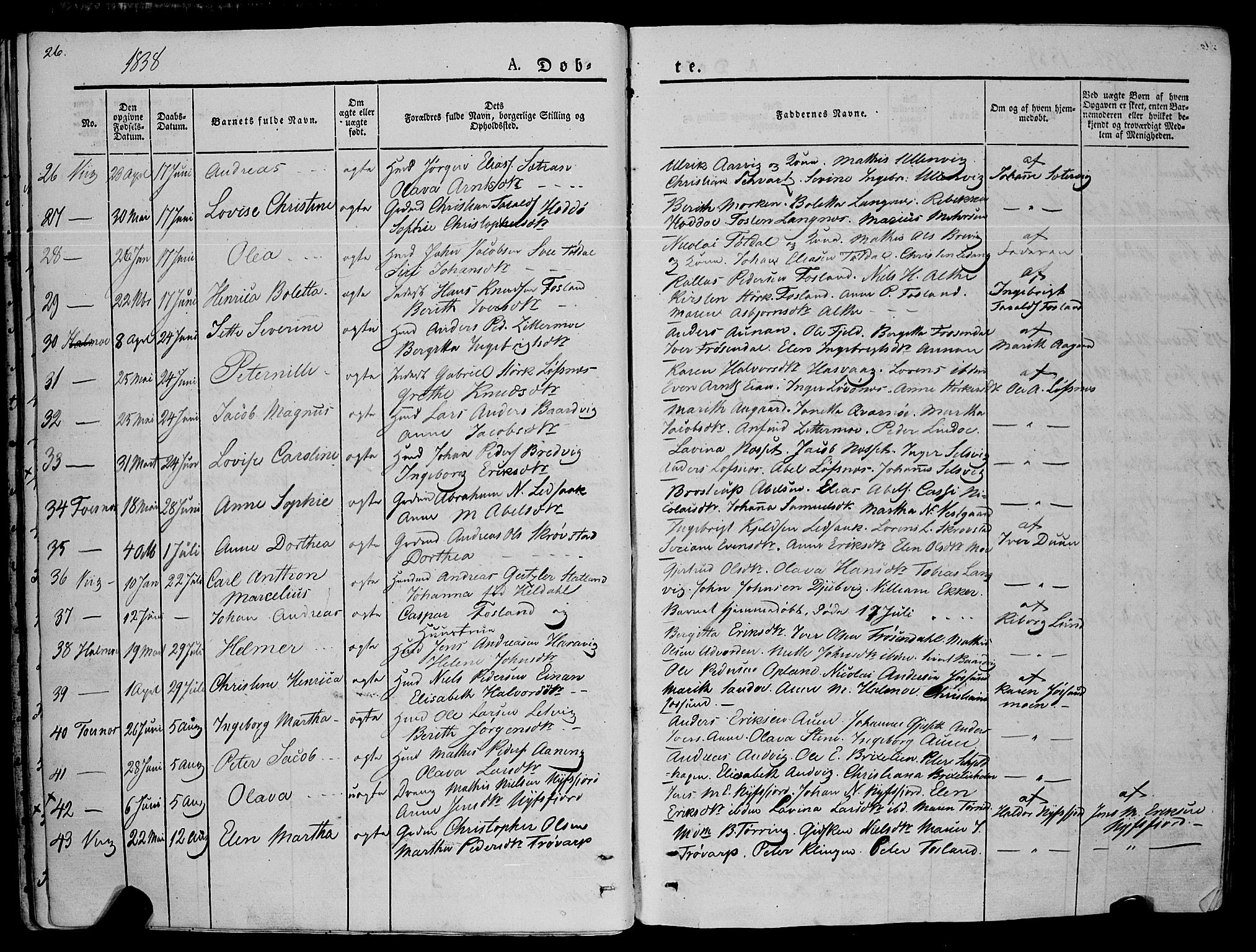 Ministerialprotokoller, klokkerbøker og fødselsregistre - Nord-Trøndelag, AV/SAT-A-1458/773/L0614: Parish register (official) no. 773A05, 1831-1856, p. 26