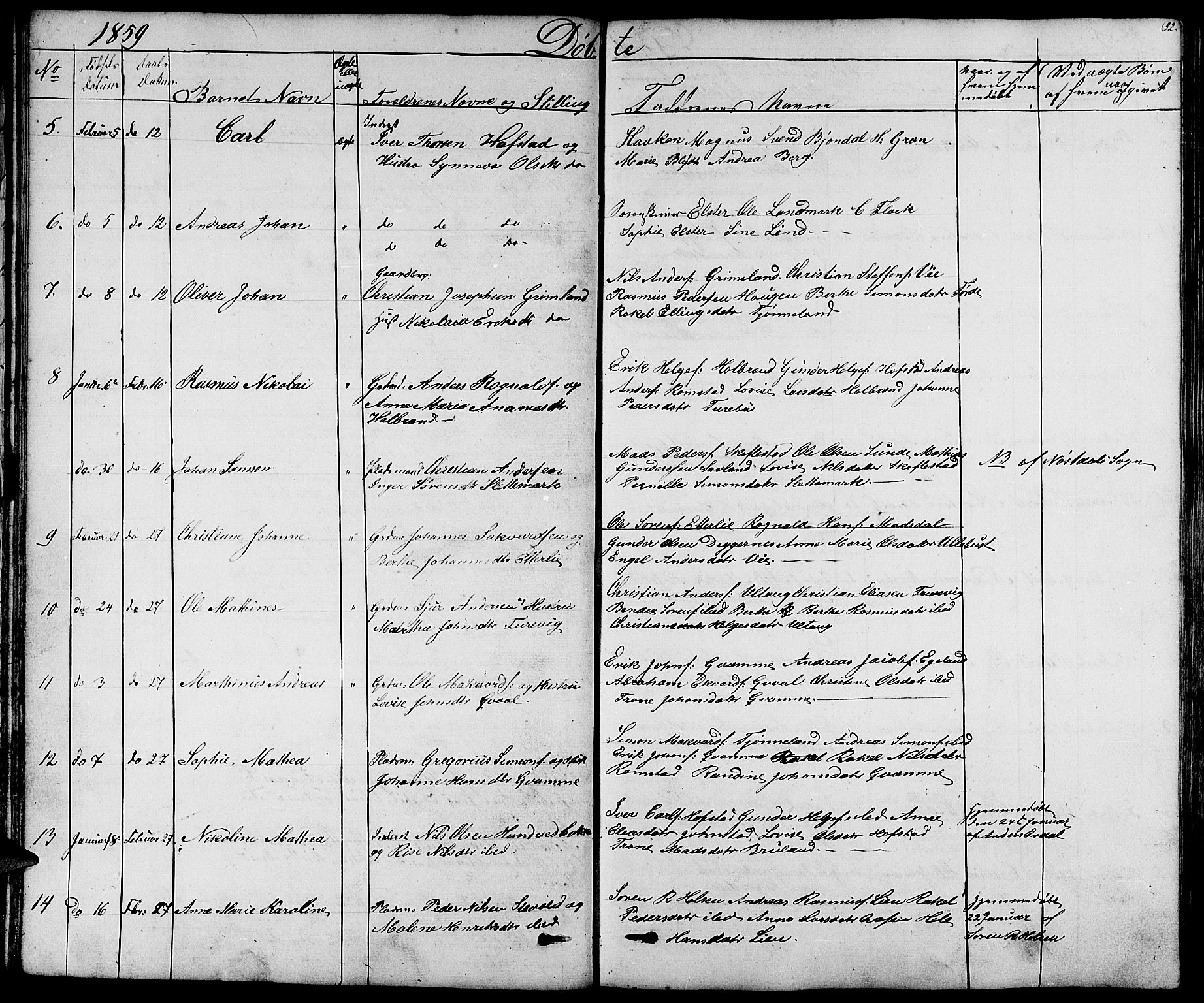 Førde sokneprestembete, AV/SAB-A-79901/H/Hab/Haba/L0001: Parish register (copy) no. A 1, 1853-1880, p. 32