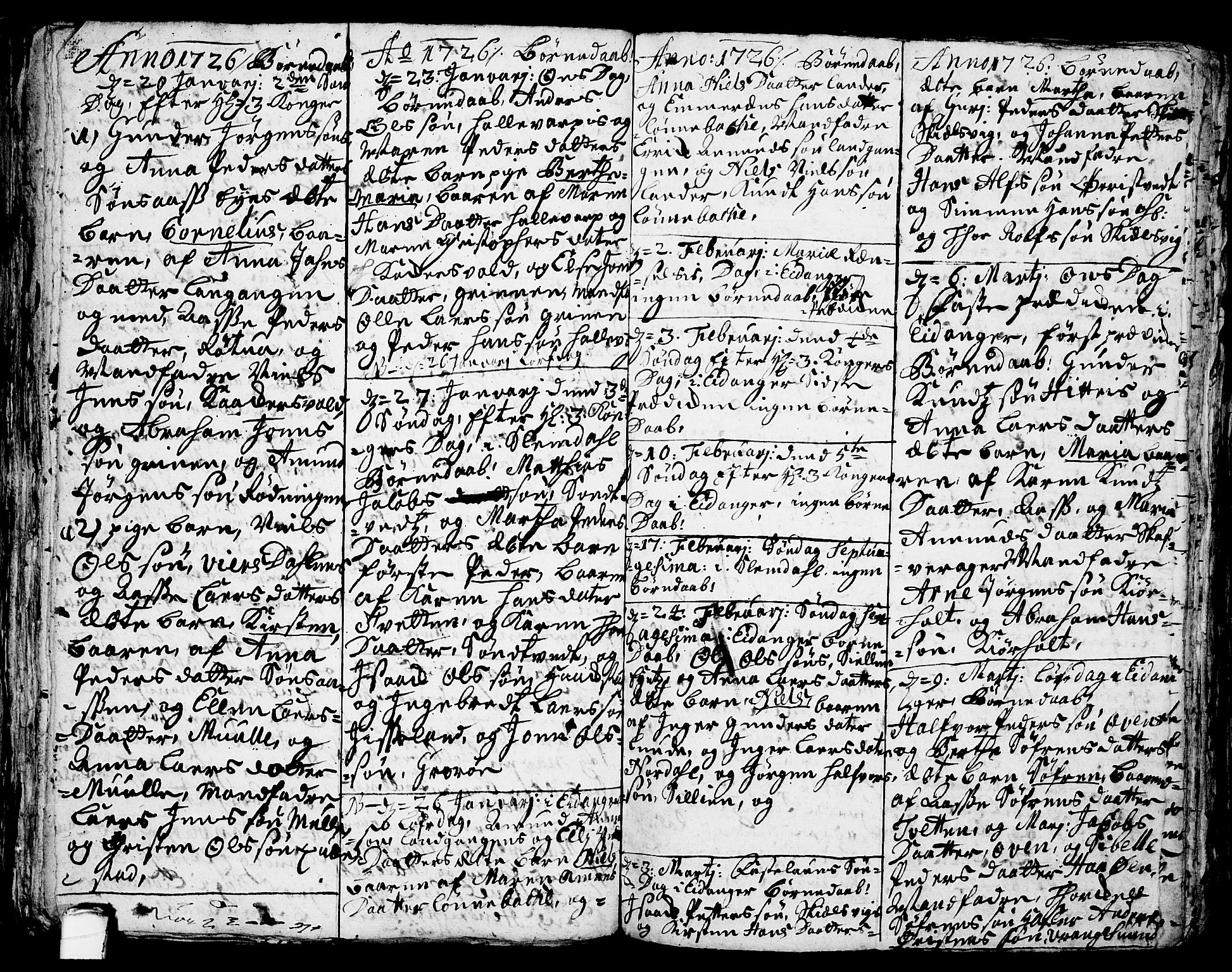 Eidanger kirkebøker, AV/SAKO-A-261/F/Fa/L0003: Parish register (official) no. 3, 1719-1732