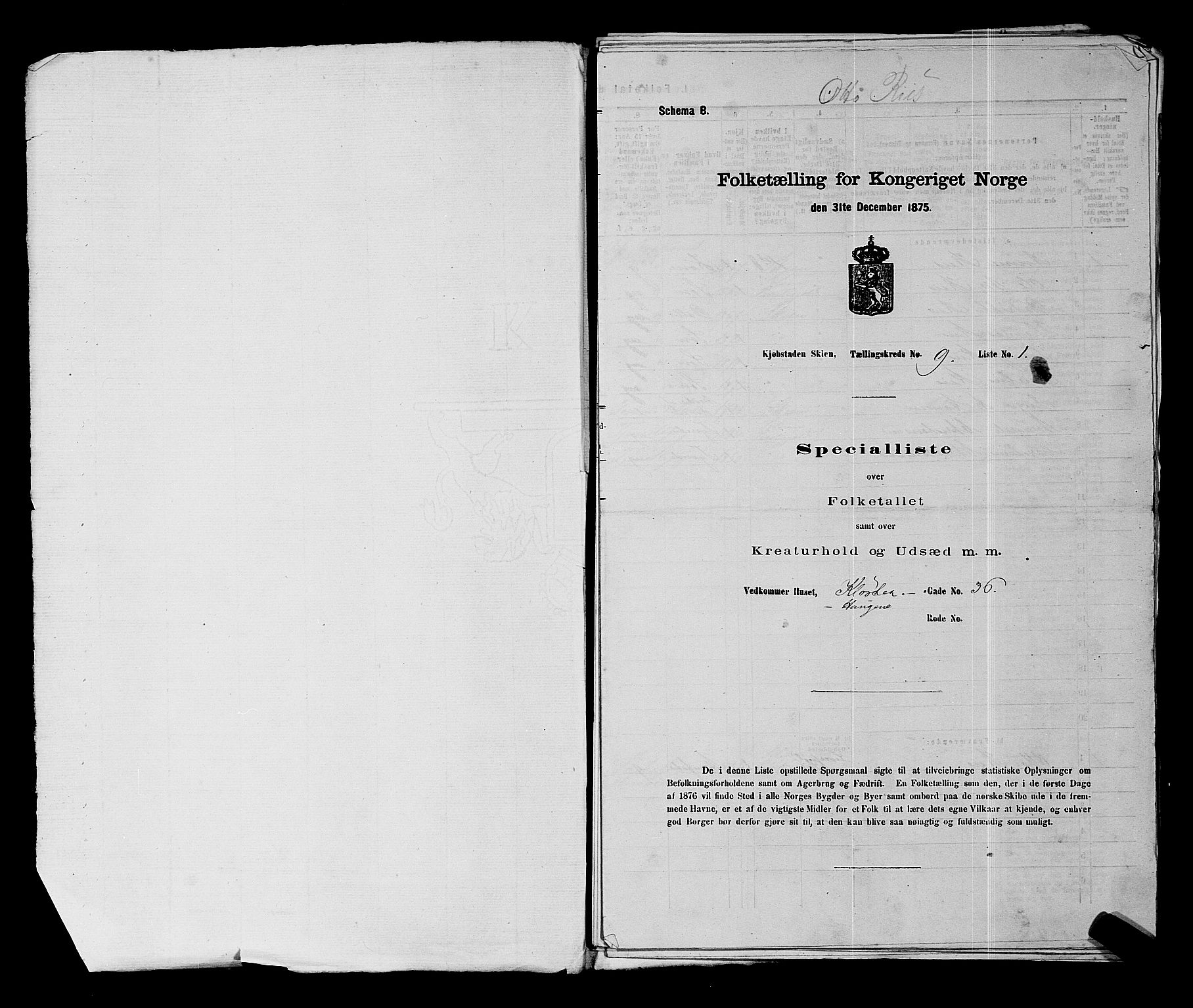 SAKO, 1875 census for 0806P Skien, 1875, p. 1341