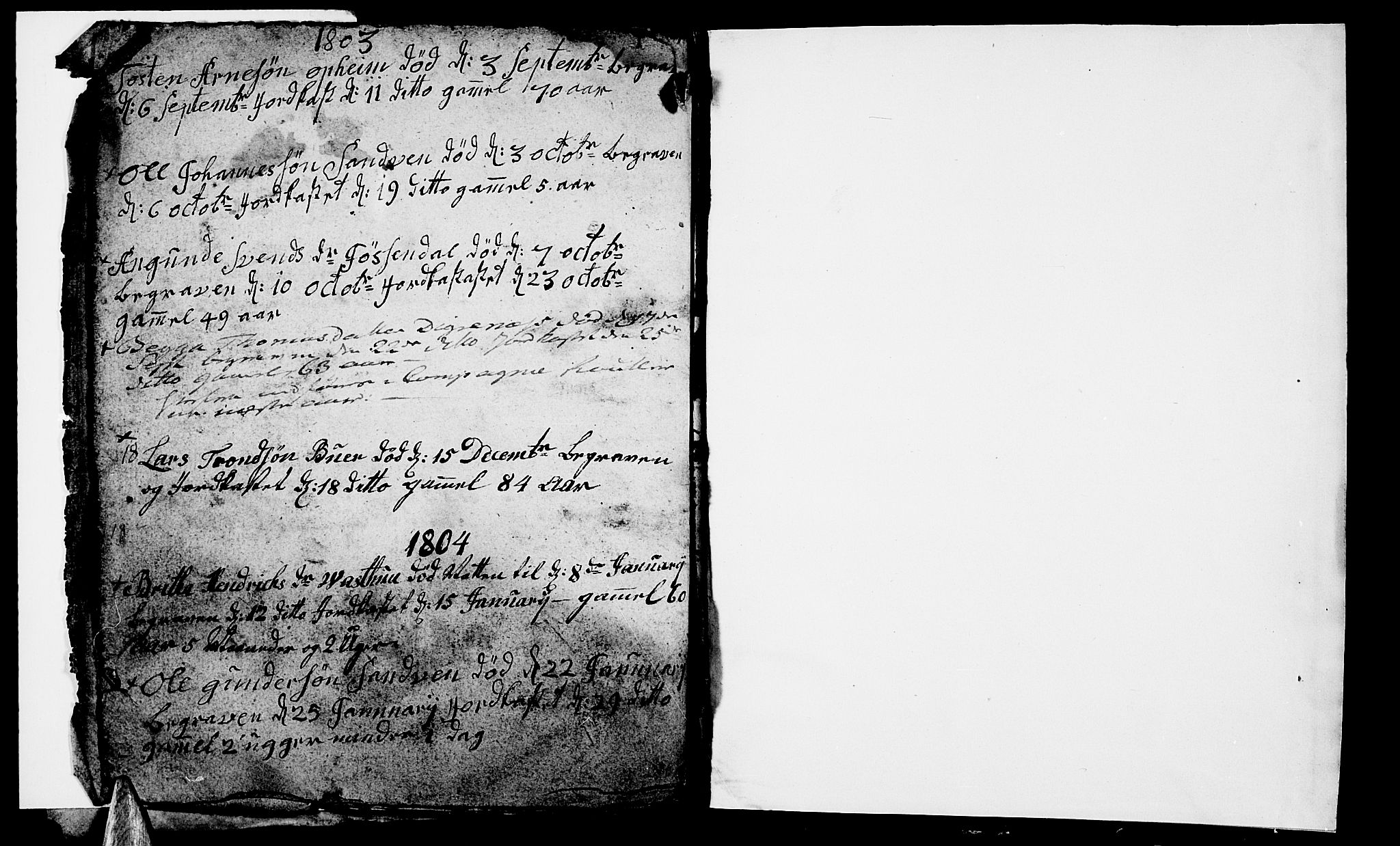 Ullensvang sokneprestembete, AV/SAB-A-78701/H/Hab: Parish register (copy) no. A 2, 1803-1804