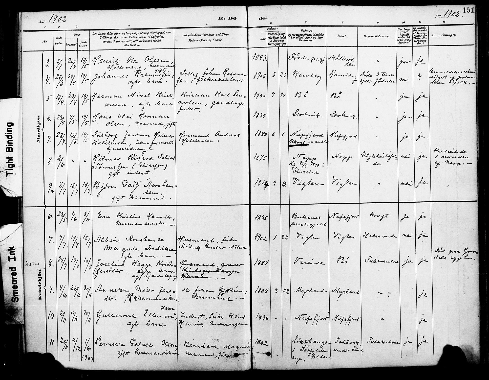 Ministerialprotokoller, klokkerbøker og fødselsregistre - Nordland, AV/SAT-A-1459/885/L1205: Parish register (official) no. 885A06, 1892-1905, p. 151