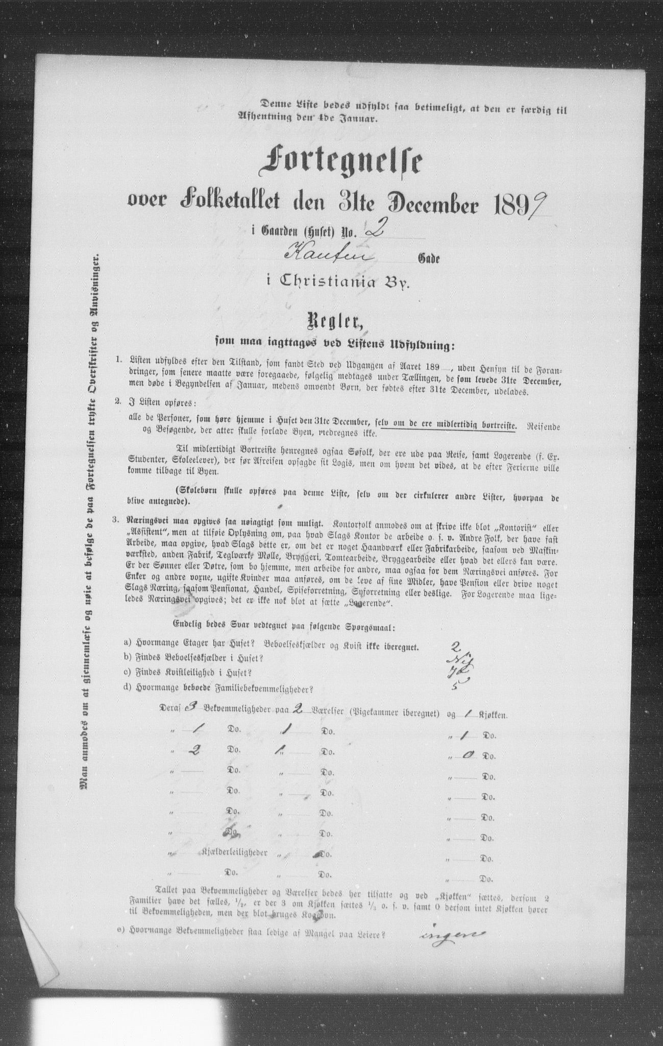 OBA, Municipal Census 1899 for Kristiania, 1899, p. 6290