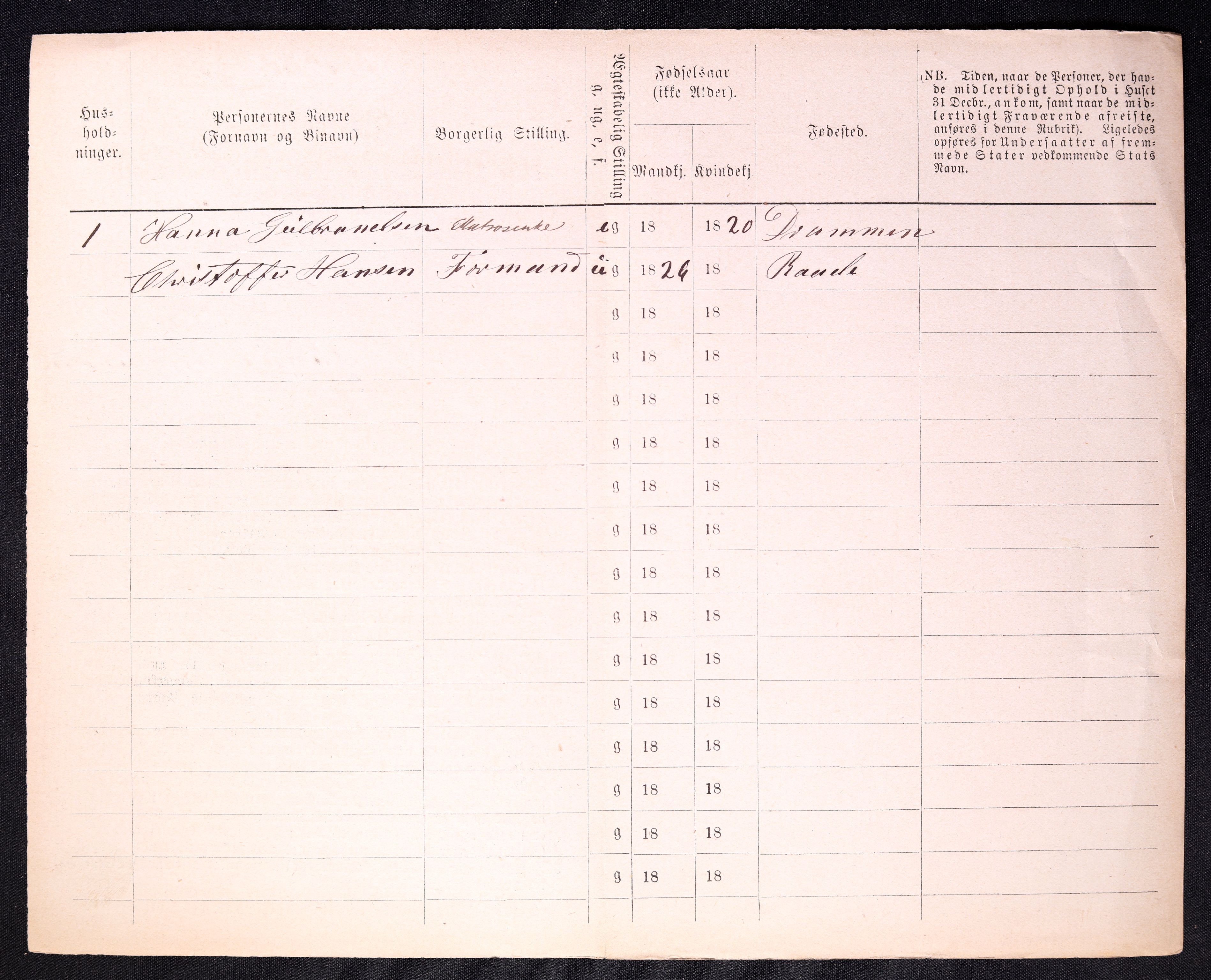 RA, 1870 census for 0103 Fredrikstad, 1870, p. 1540