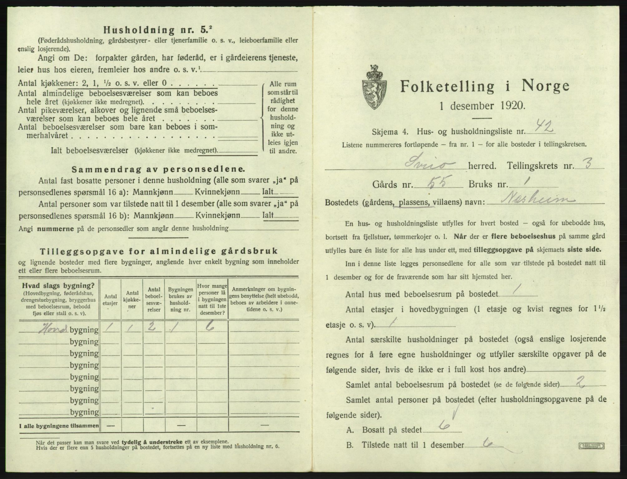 SAB, 1920 census for Sveio, 1920, p. 238