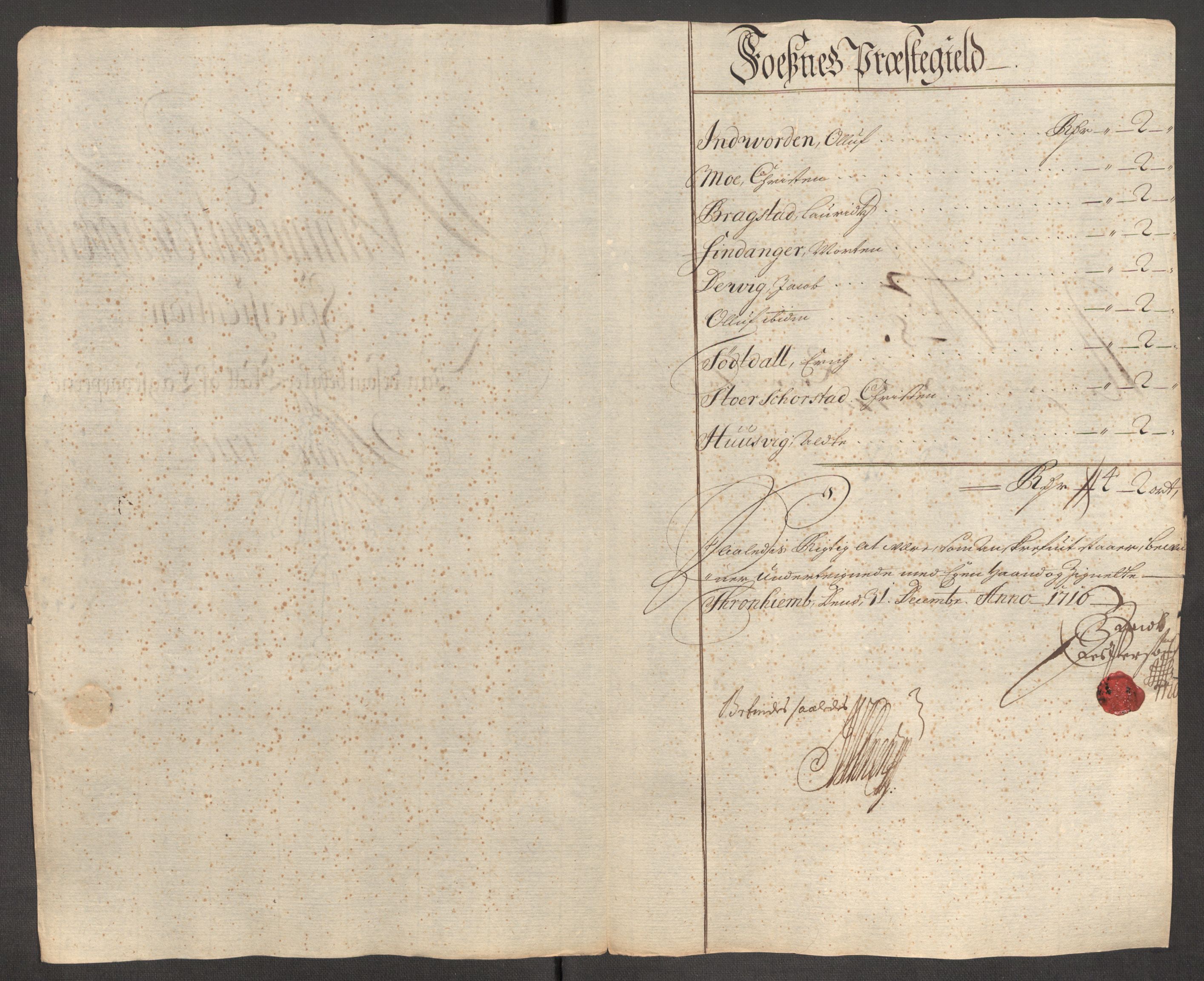 Rentekammeret inntil 1814, Reviderte regnskaper, Fogderegnskap, AV/RA-EA-4092/R64/L4431: Fogderegnskap Namdal, 1709-1710, p. 389