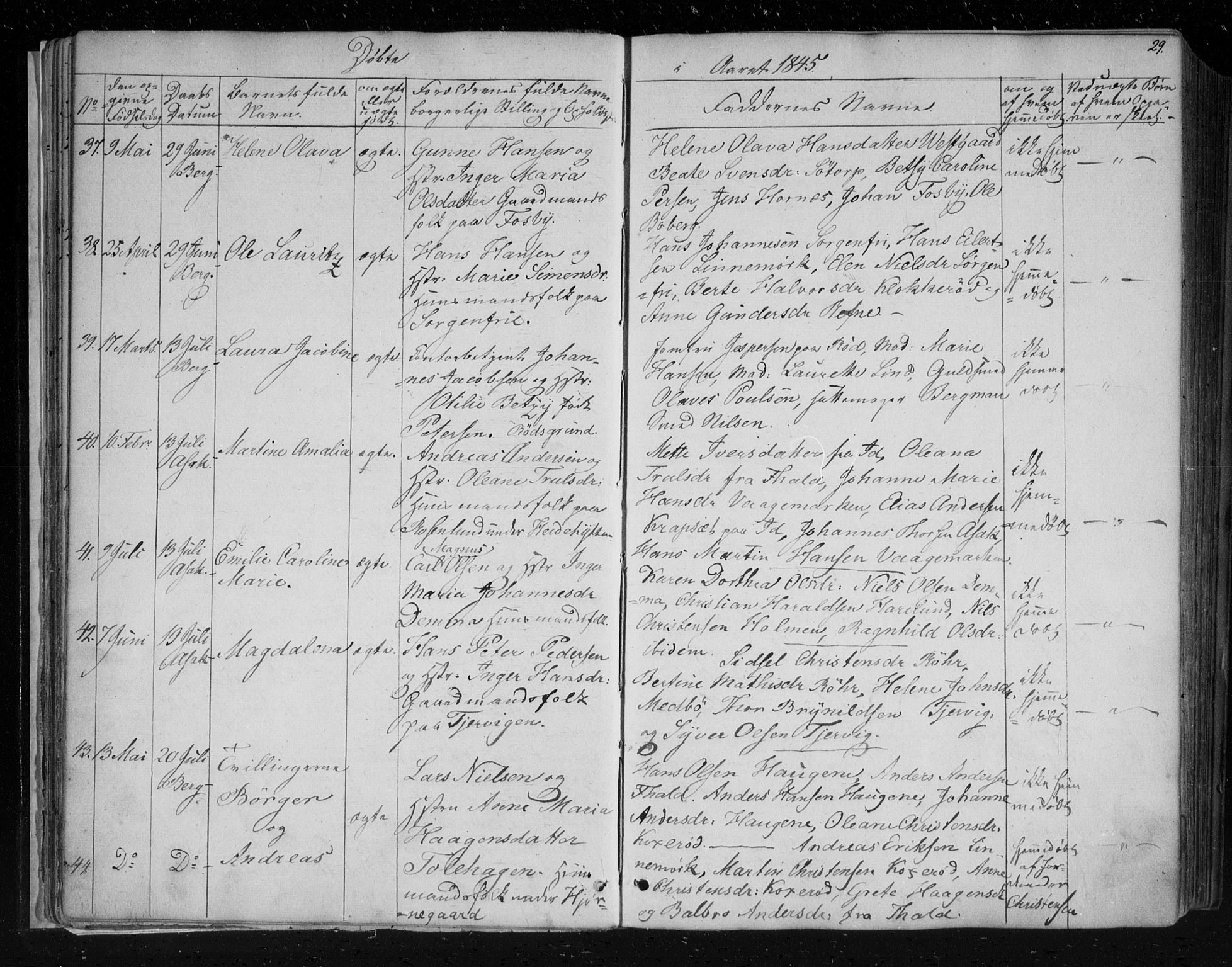 Berg prestekontor Kirkebøker, SAO/A-10902/F/Fa/L0004: Parish register (official) no. I 4, 1843-1860, p. 29