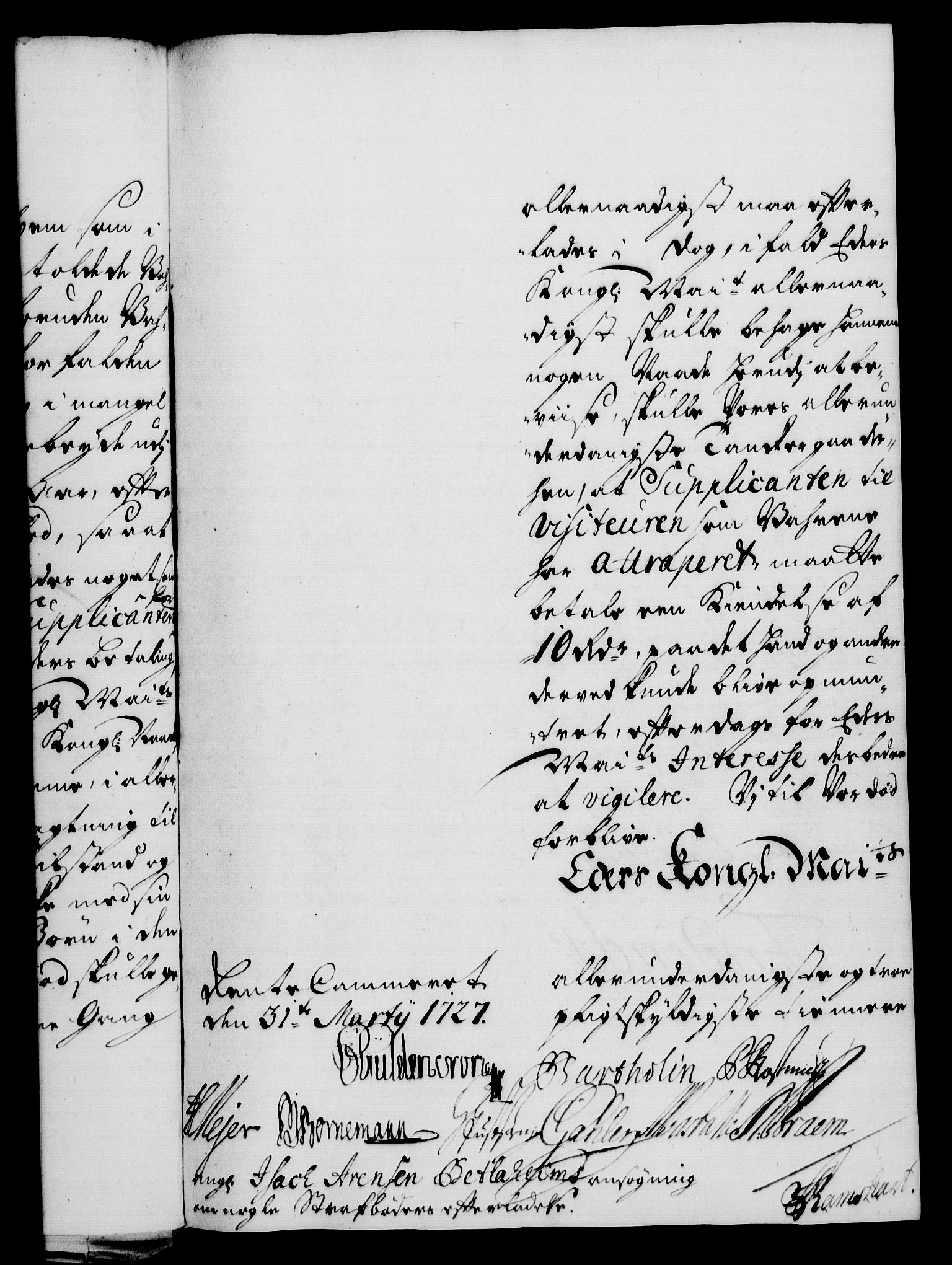 Rentekammeret, Kammerkanselliet, RA/EA-3111/G/Gf/Gfa/L0010: Norsk relasjons- og resolusjonsprotokoll (merket RK 52.10), 1727, p. 399