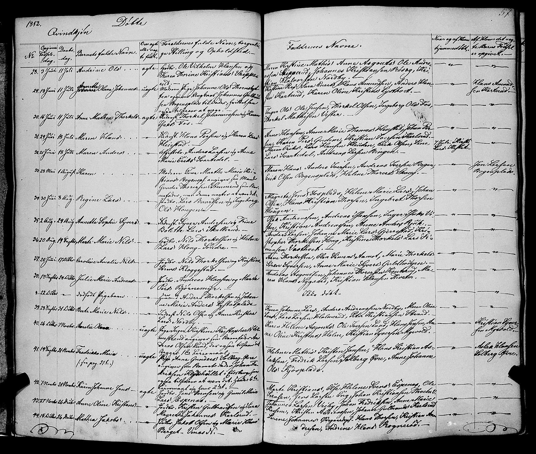 Skiptvet prestekontor Kirkebøker, SAO/A-20009/F/Fa/L0006: Parish register (official) no. 6, 1839-1860, p. 57