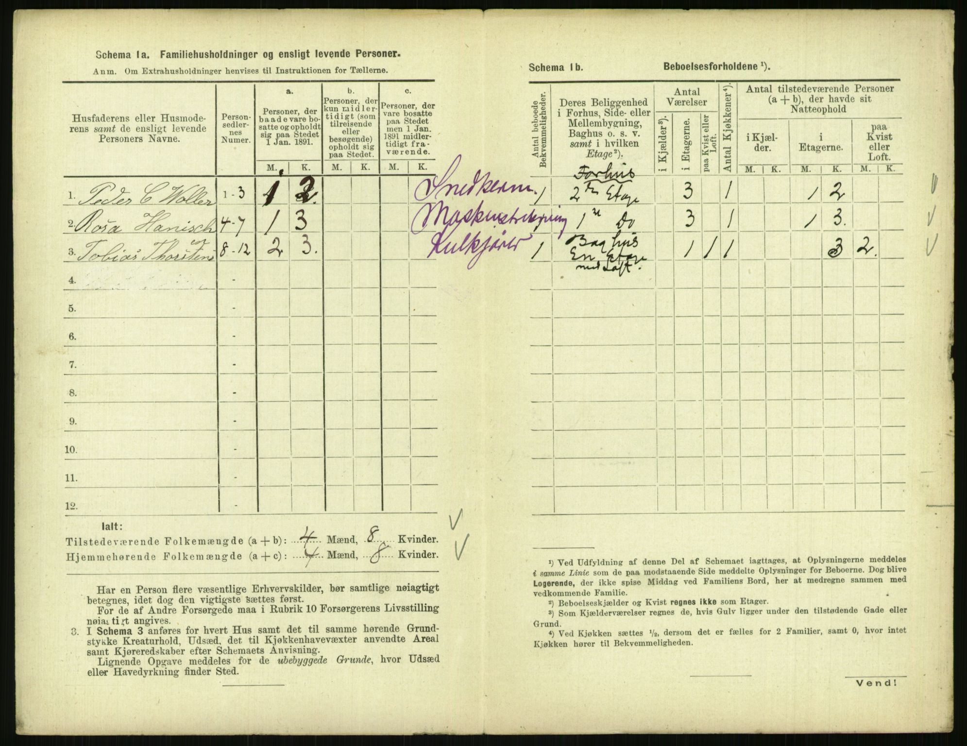 RA, 1891 census for 0903 Arendal, 1891, p. 165