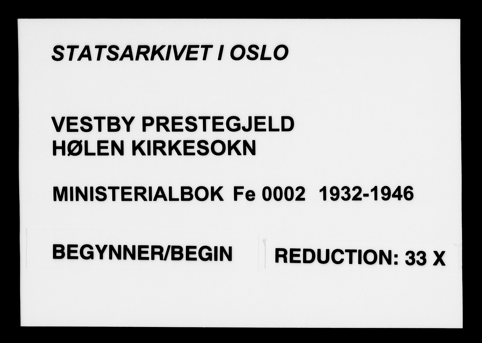 Vestby prestekontor Kirkebøker, AV/SAO-A-10893/F/Fe/L0002: Parish register (official) no. V 2, 1932-1946