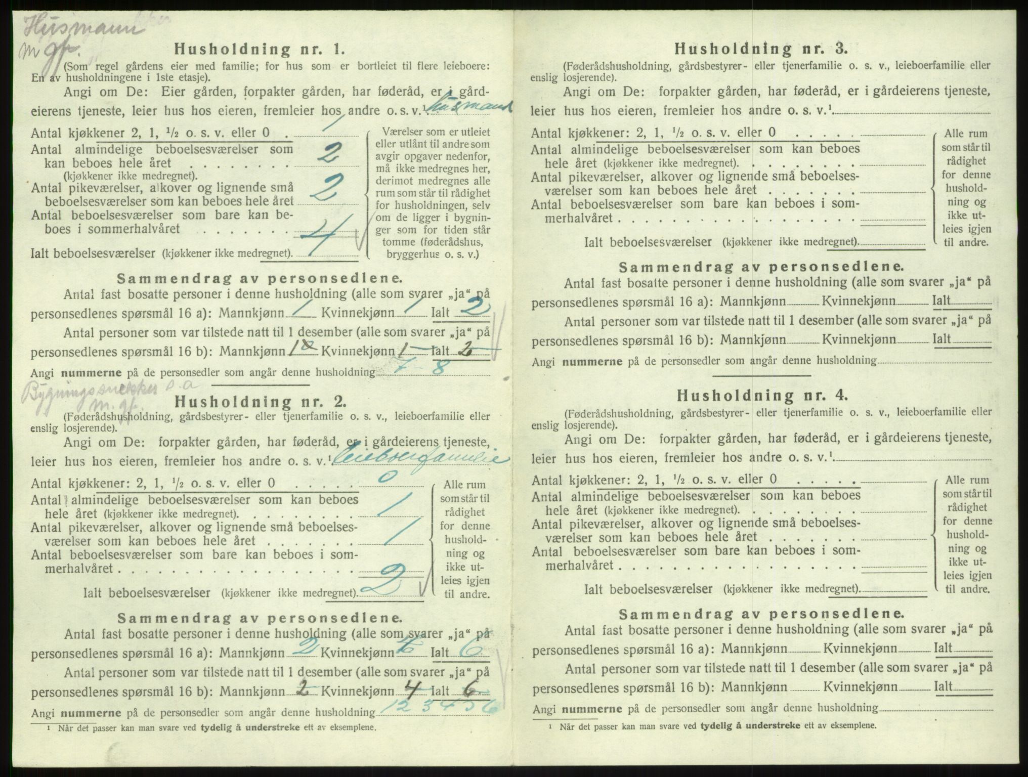 SAB, 1920 census for Lavik, 1920, p. 140