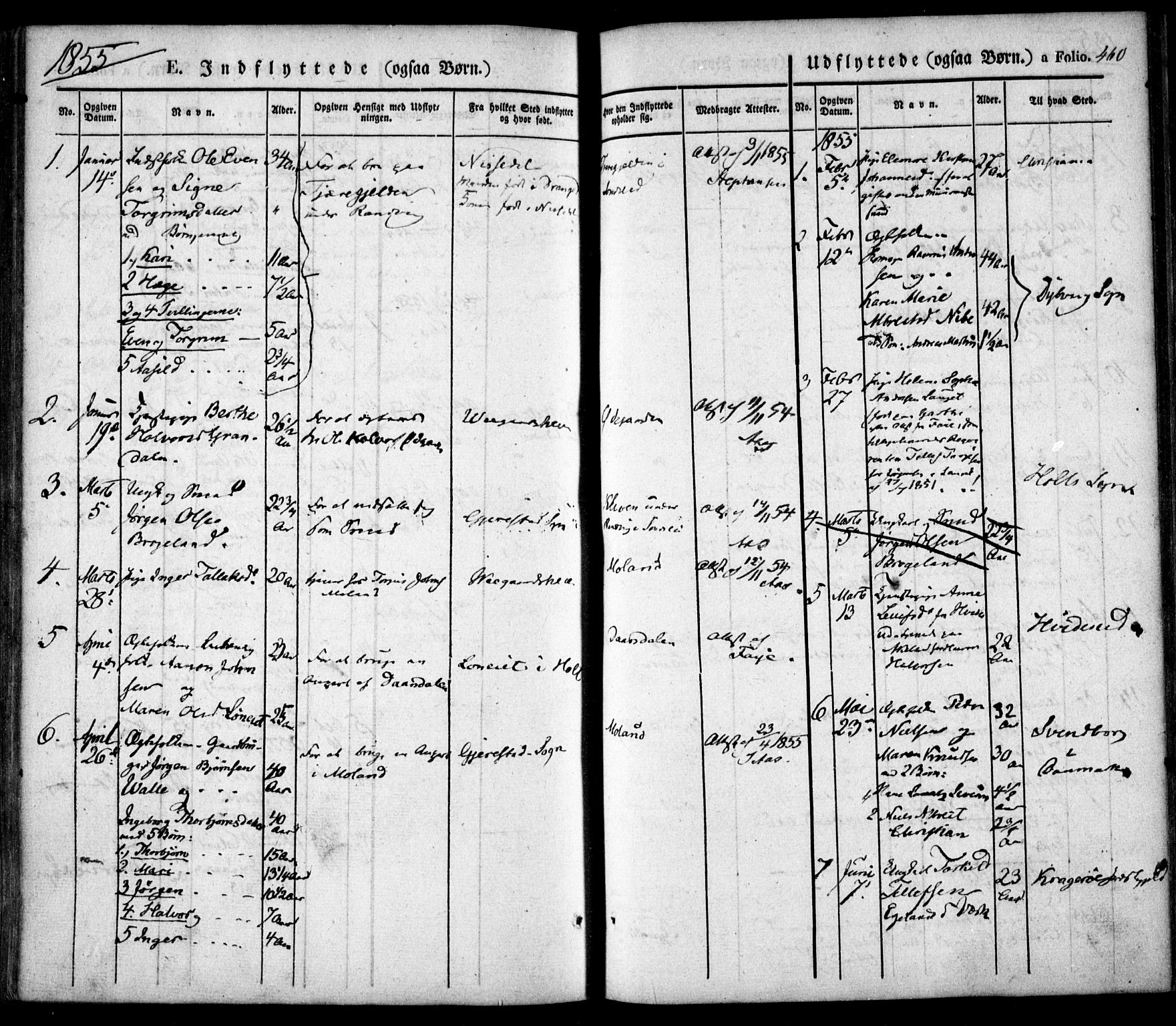 Søndeled sokneprestkontor, SAK/1111-0038/F/Fa/L0002: Parish register (official) no. A 2, 1839-1860, p. 460