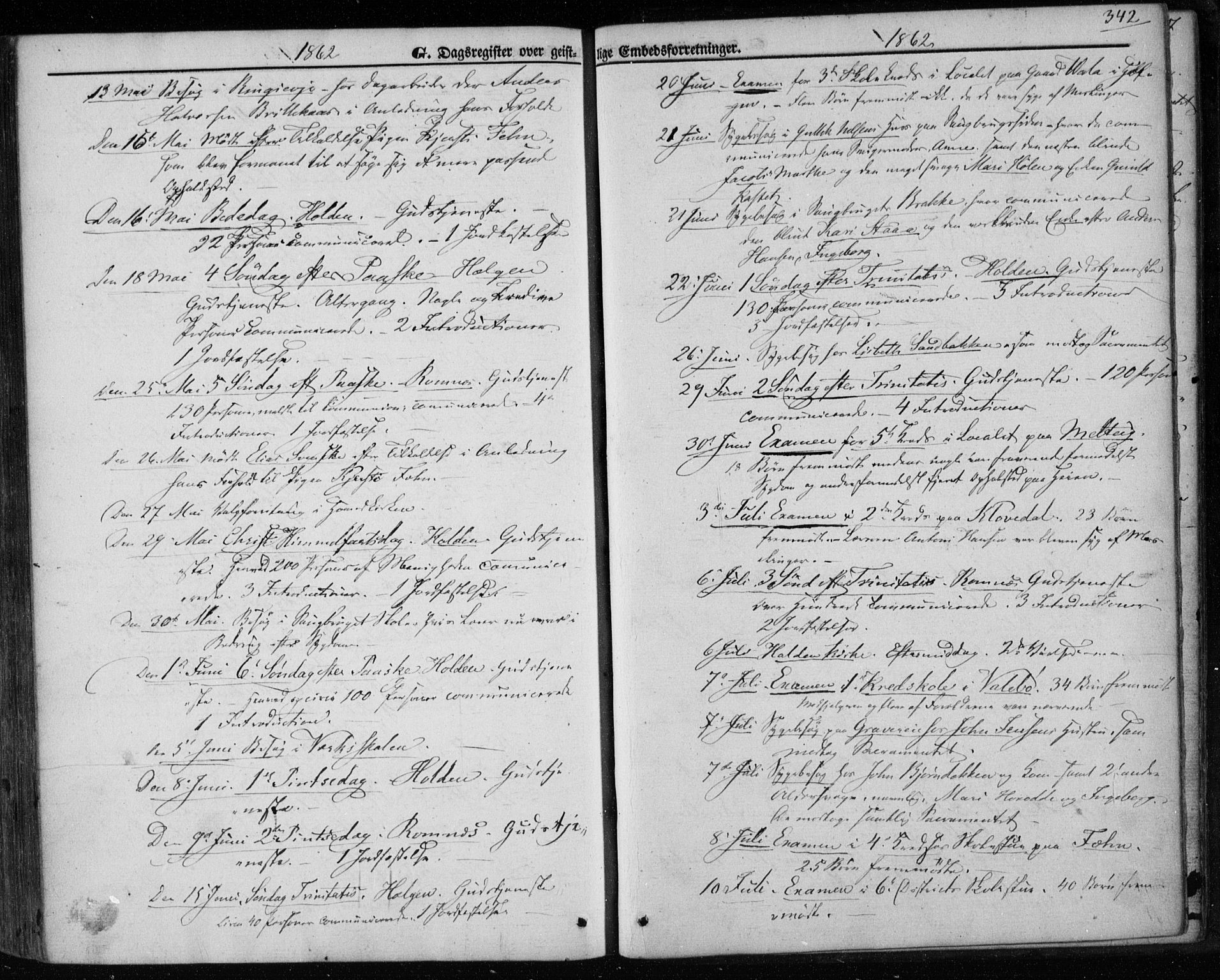 Holla kirkebøker, AV/SAKO-A-272/F/Fa/L0006: Parish register (official) no. 6, 1861-1869, p. 342