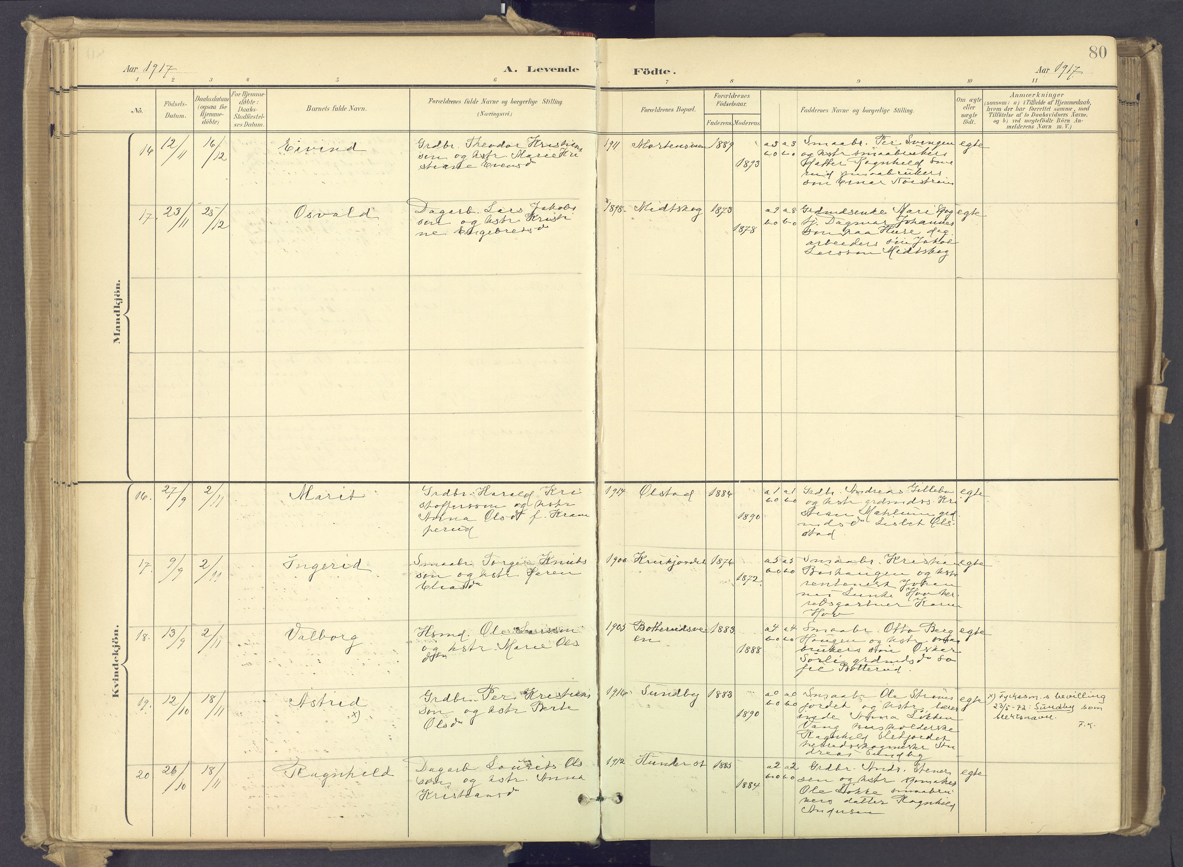 Øyer prestekontor, AV/SAH-PREST-084/H/Ha/Haa/L0012: Parish register (official) no. 12, 1897-1920, p. 80