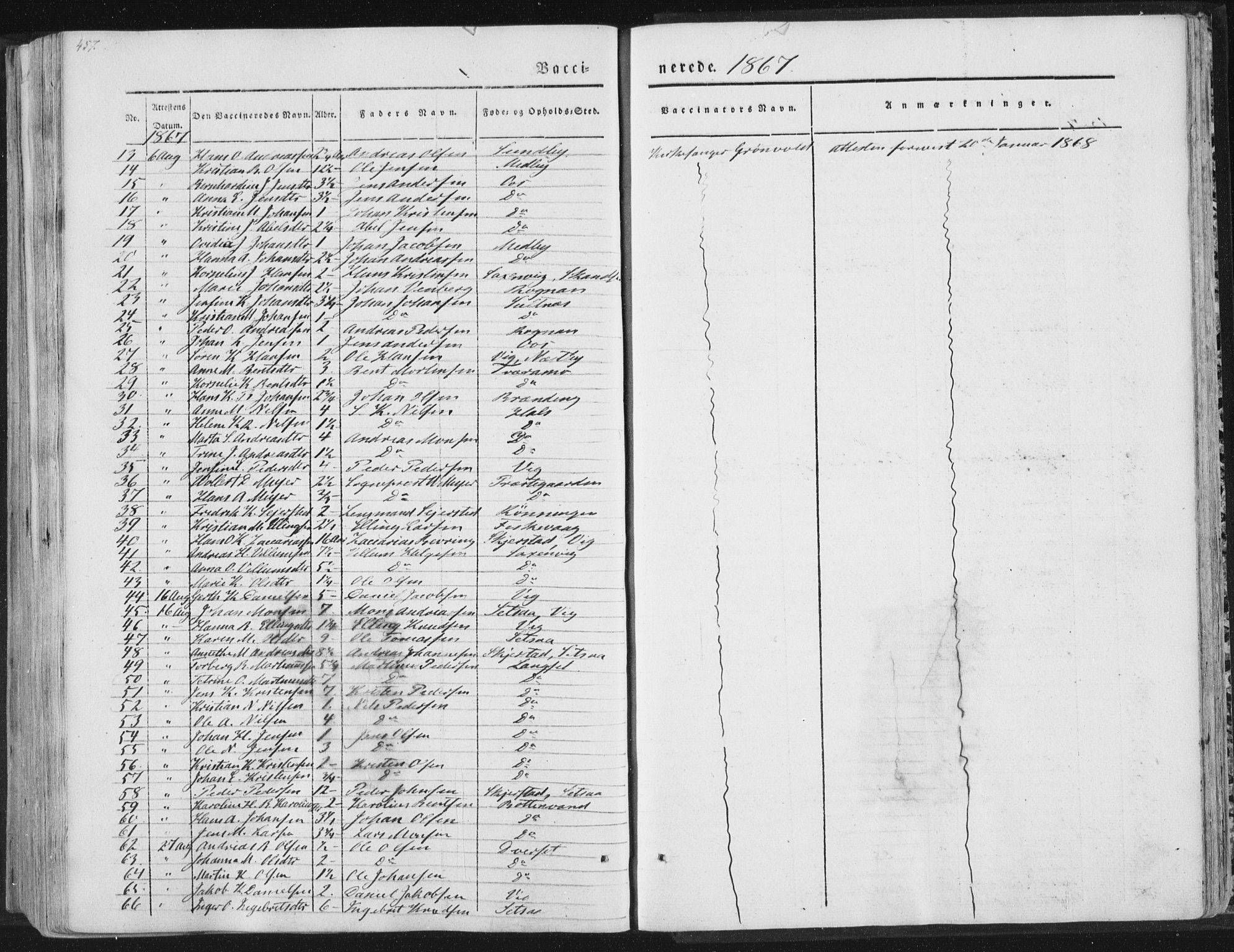 Ministerialprotokoller, klokkerbøker og fødselsregistre - Nordland, SAT/A-1459/847/L0667: Parish register (official) no. 847A07, 1842-1871, p. 457