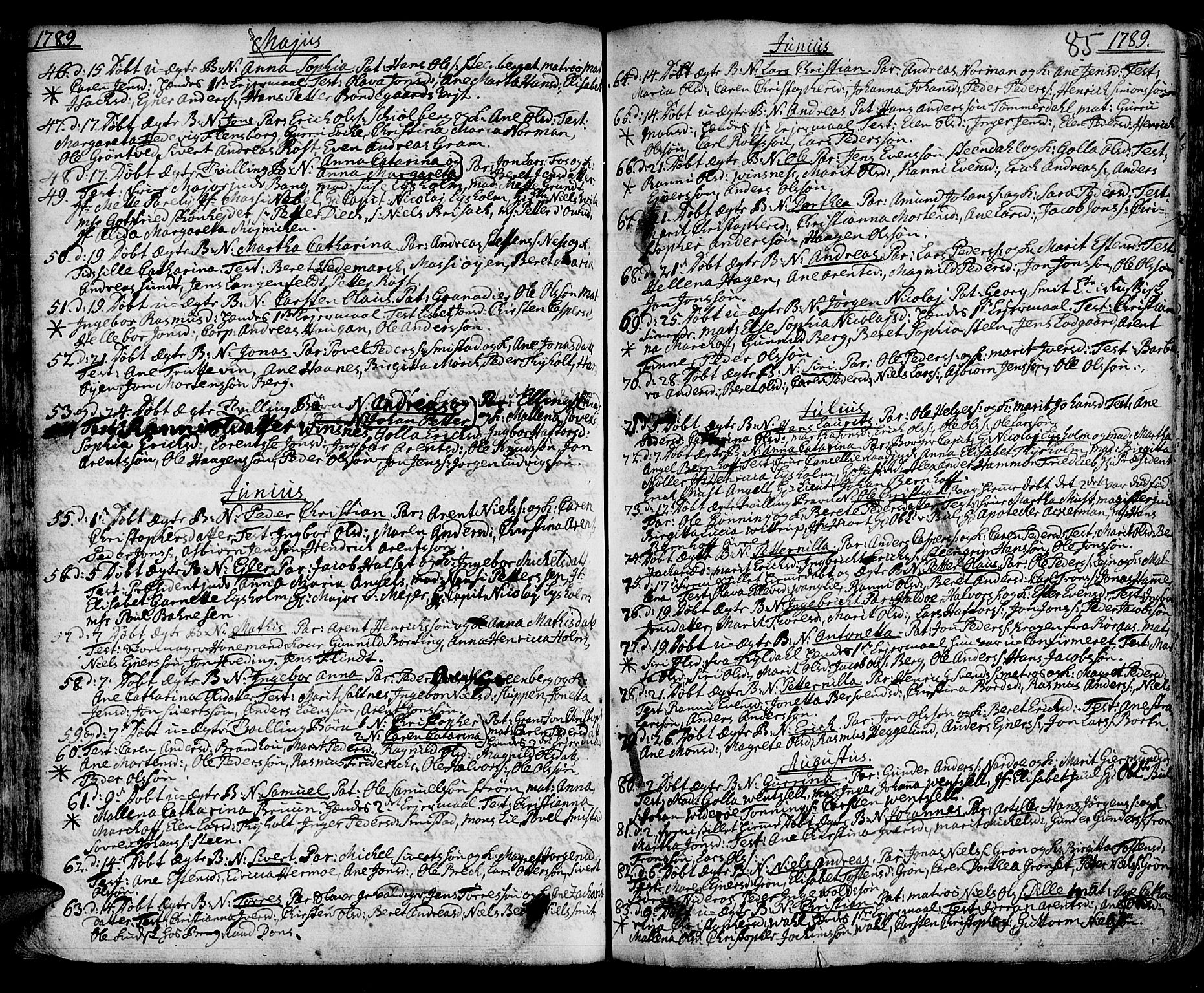 Ministerialprotokoller, klokkerbøker og fødselsregistre - Sør-Trøndelag, SAT/A-1456/601/L0039: Parish register (official) no. 601A07, 1770-1819, p. 85