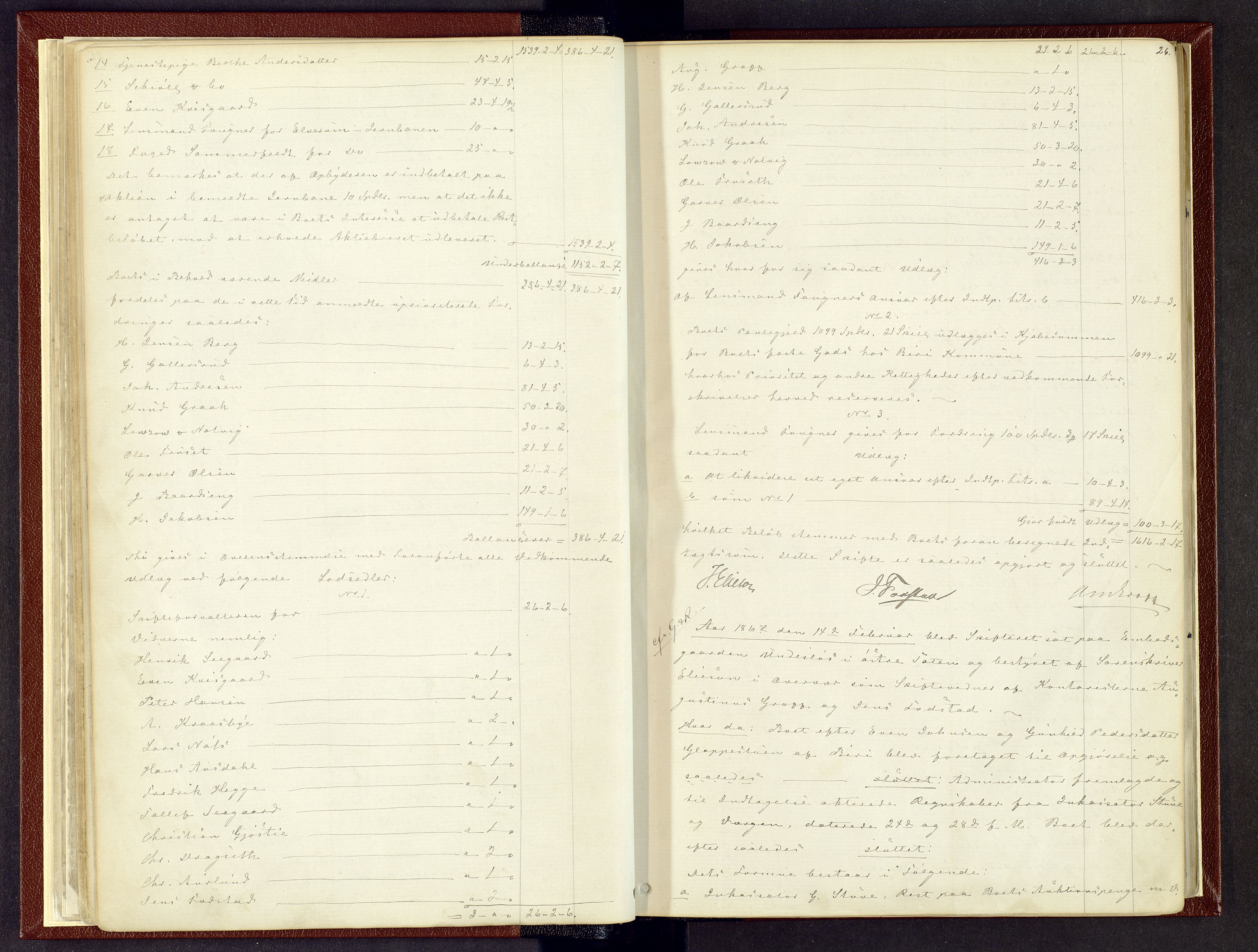 Toten tingrett, AV/SAH-TING-006/J/Jb/L0006: Skiftebehandlingsprotokoll - Biri, 1864-1903, p. 25b-26a