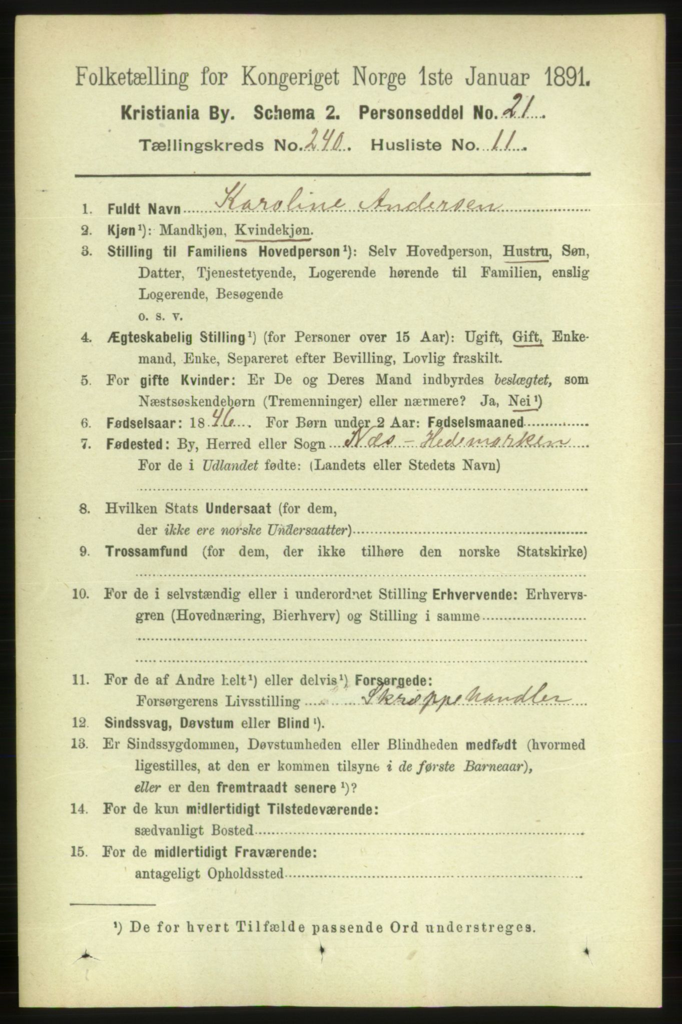 RA, 1891 census for 0301 Kristiania, 1891, p. 146096