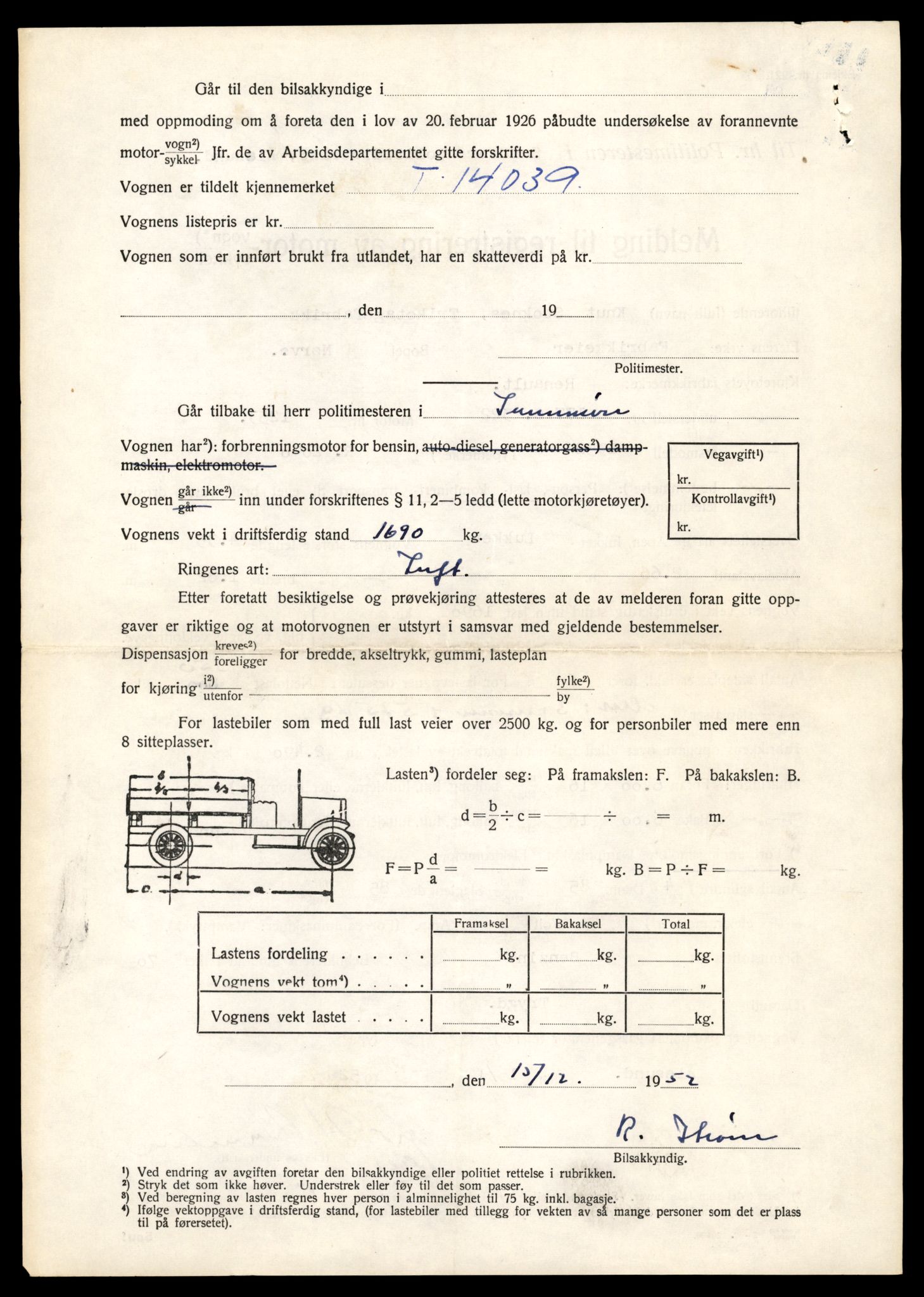 Møre og Romsdal vegkontor - Ålesund trafikkstasjon, AV/SAT-A-4099/F/Fe/L0042: Registreringskort for kjøretøy T 13906 - T 14079, 1927-1998, p. 2172