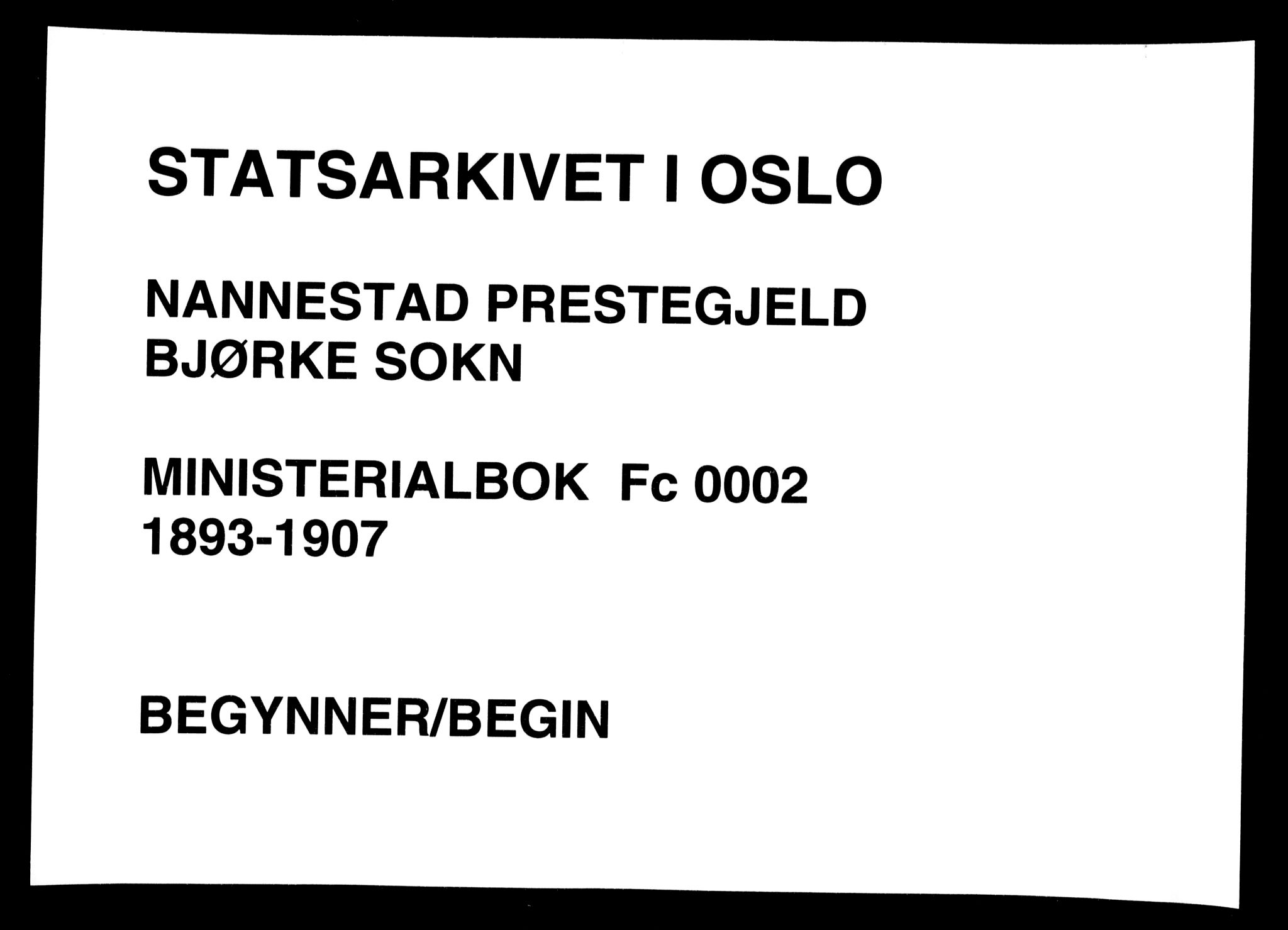 Nannestad prestekontor Kirkebøker, SAO/A-10414a/F/Fc/L0002: Parish register (official) no. III 2, 1893-1907