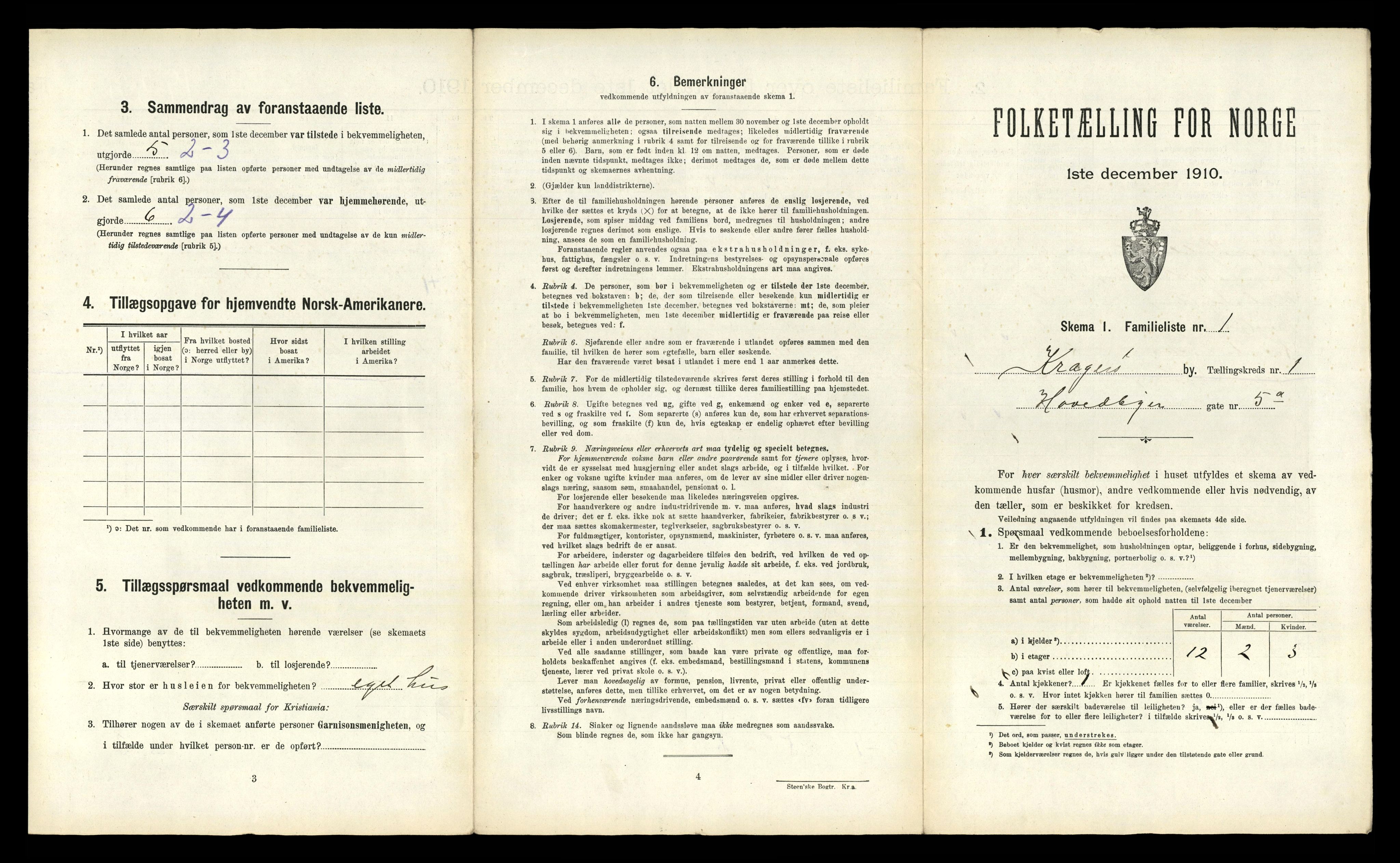 RA, 1910 census for Kragerø, 1910, p. 66