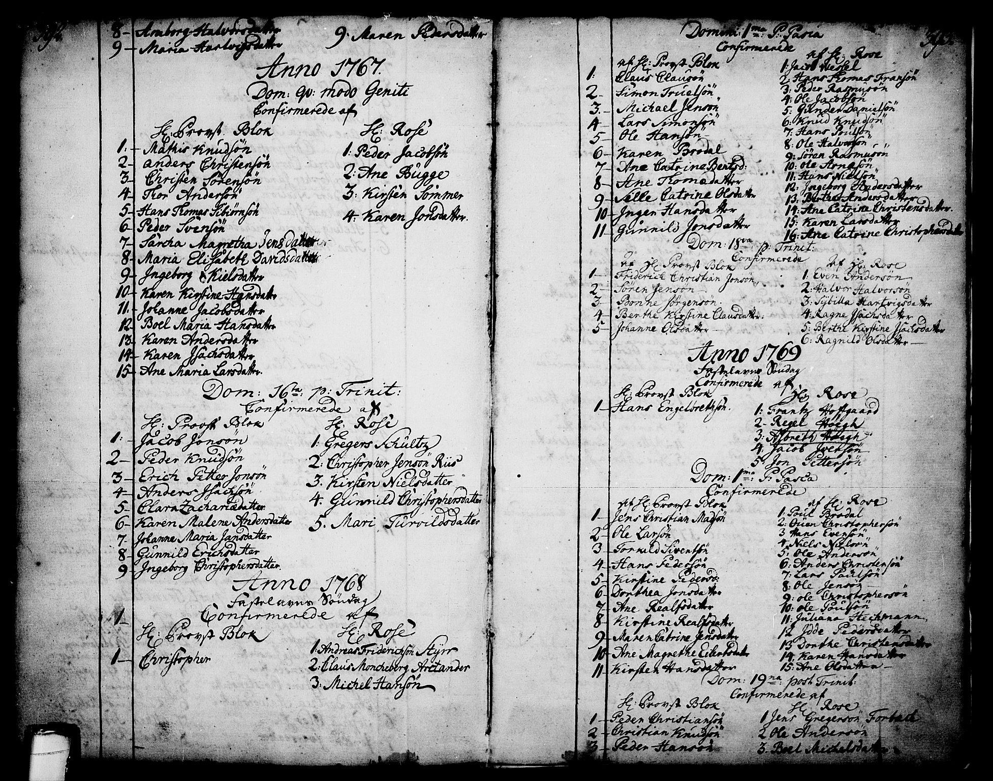 Skien kirkebøker, AV/SAKO-A-302/F/Fa/L0003: Parish register (official) no. 3, 1755-1791, p. 392-393