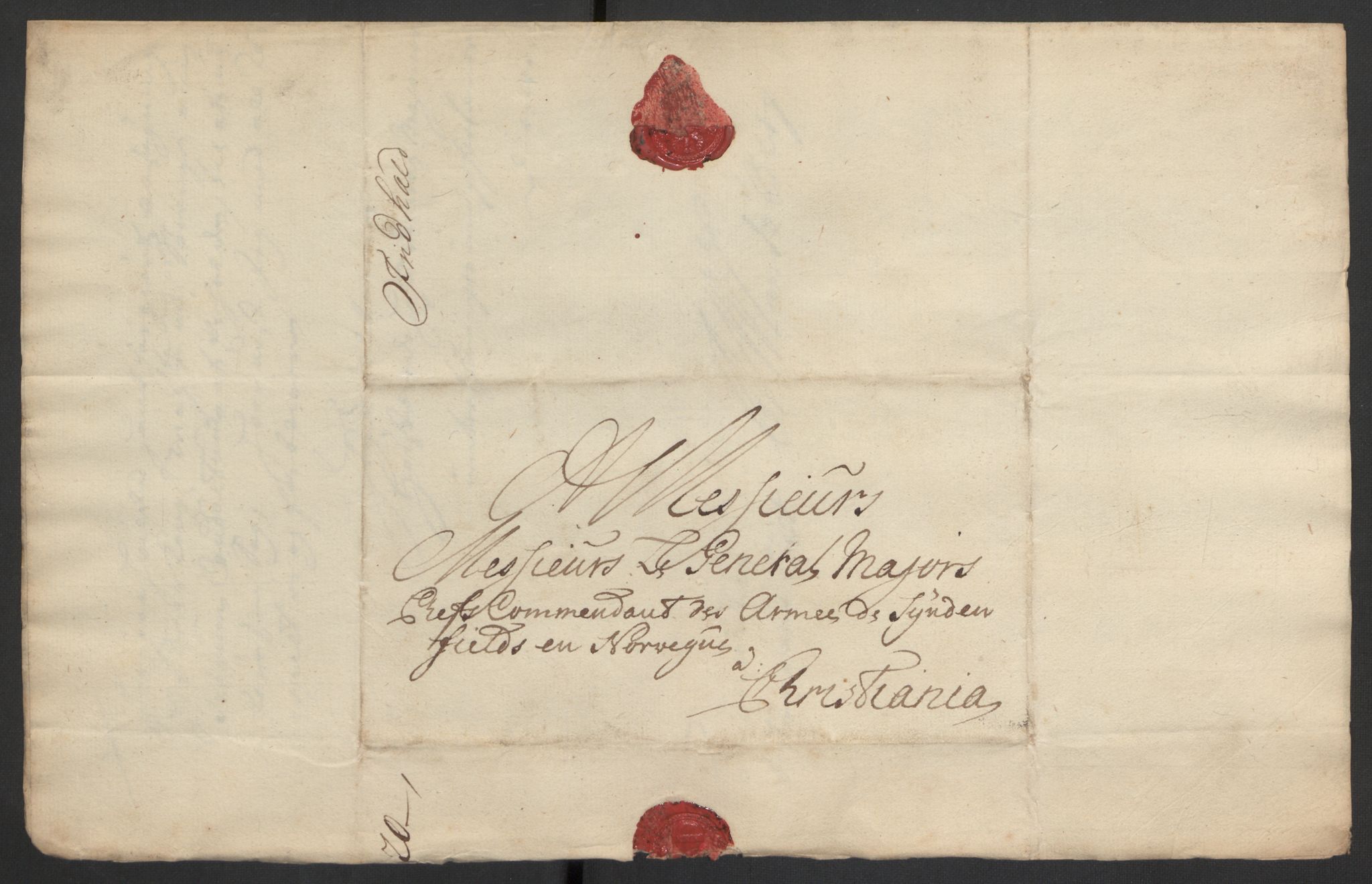 Kommanderende general (KG I) med Det norske krigsdirektorium, AV/RA-EA-5419/D/L0153: Fredriksten festning: Brev, inventarfortegnelser og regnskapsekstrakter, 1724-1729, p. 25