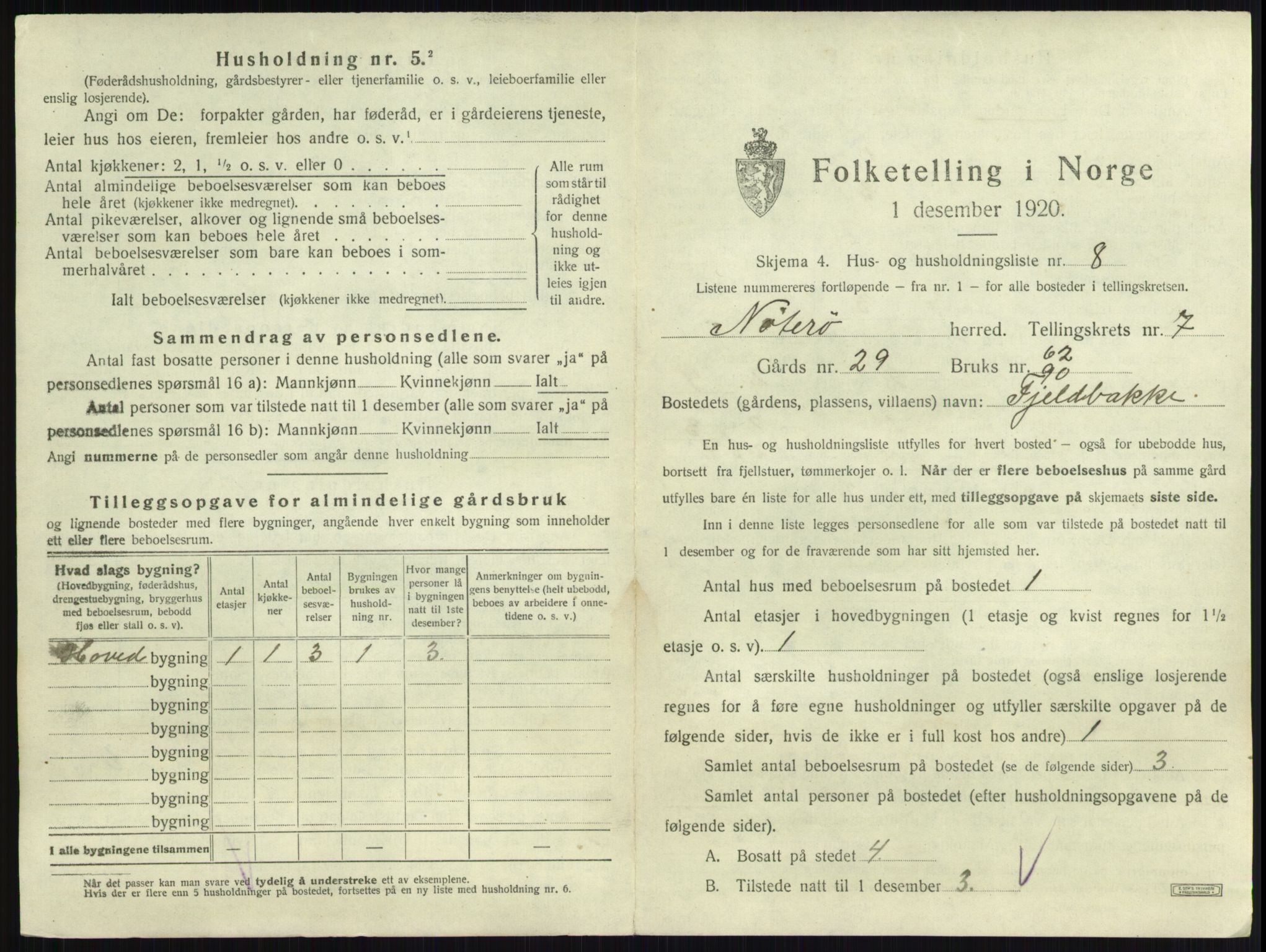 SAKO, 1920 census for Nøtterøy, 1920, p. 1336