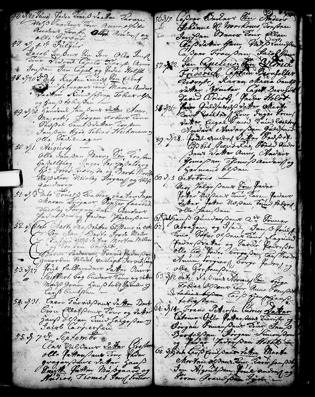 Skien kirkebøker, SAKO/A-302/F/Fa/L0002: Parish register (official) no. 2, 1716-1757, p. 90