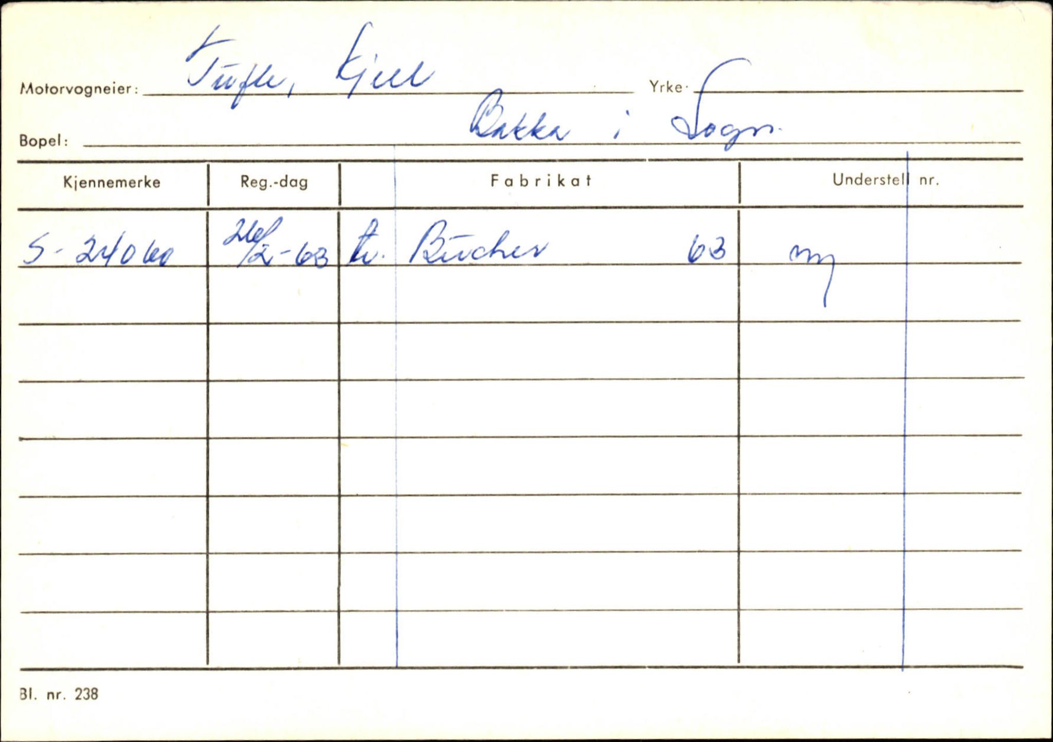 Statens vegvesen, Sogn og Fjordane vegkontor, AV/SAB-A-5301/4/F/L0125: Eigarregister Sogndal V-Å. Aurland A-Å. Fjaler A-N, 1945-1975, p. 1169