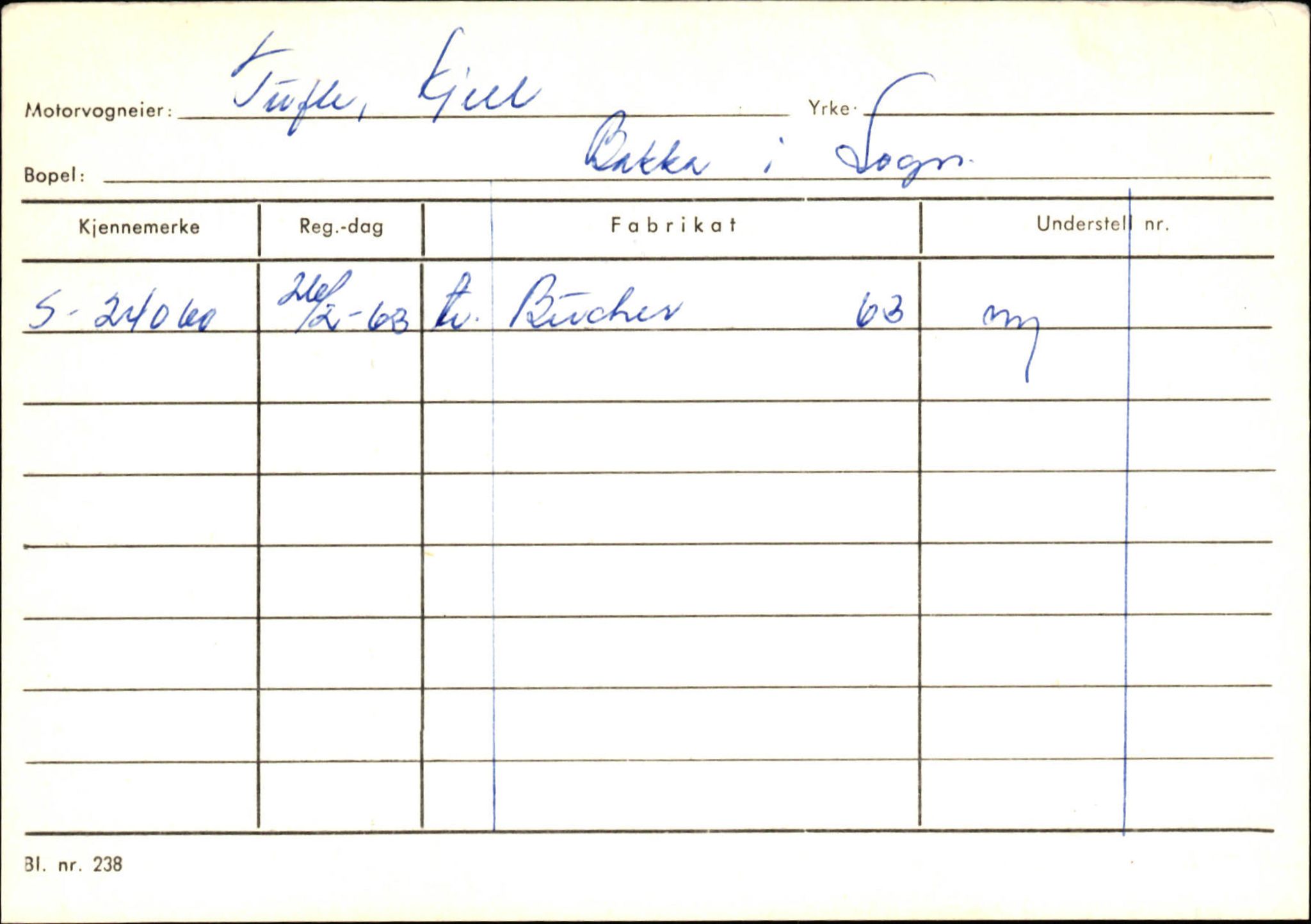 Statens vegvesen, Sogn og Fjordane vegkontor, SAB/A-5301/4/F/L0125: Eigarregister Sogndal V-Å. Aurland A-Å. Fjaler A-N, 1945-1975, p. 1169