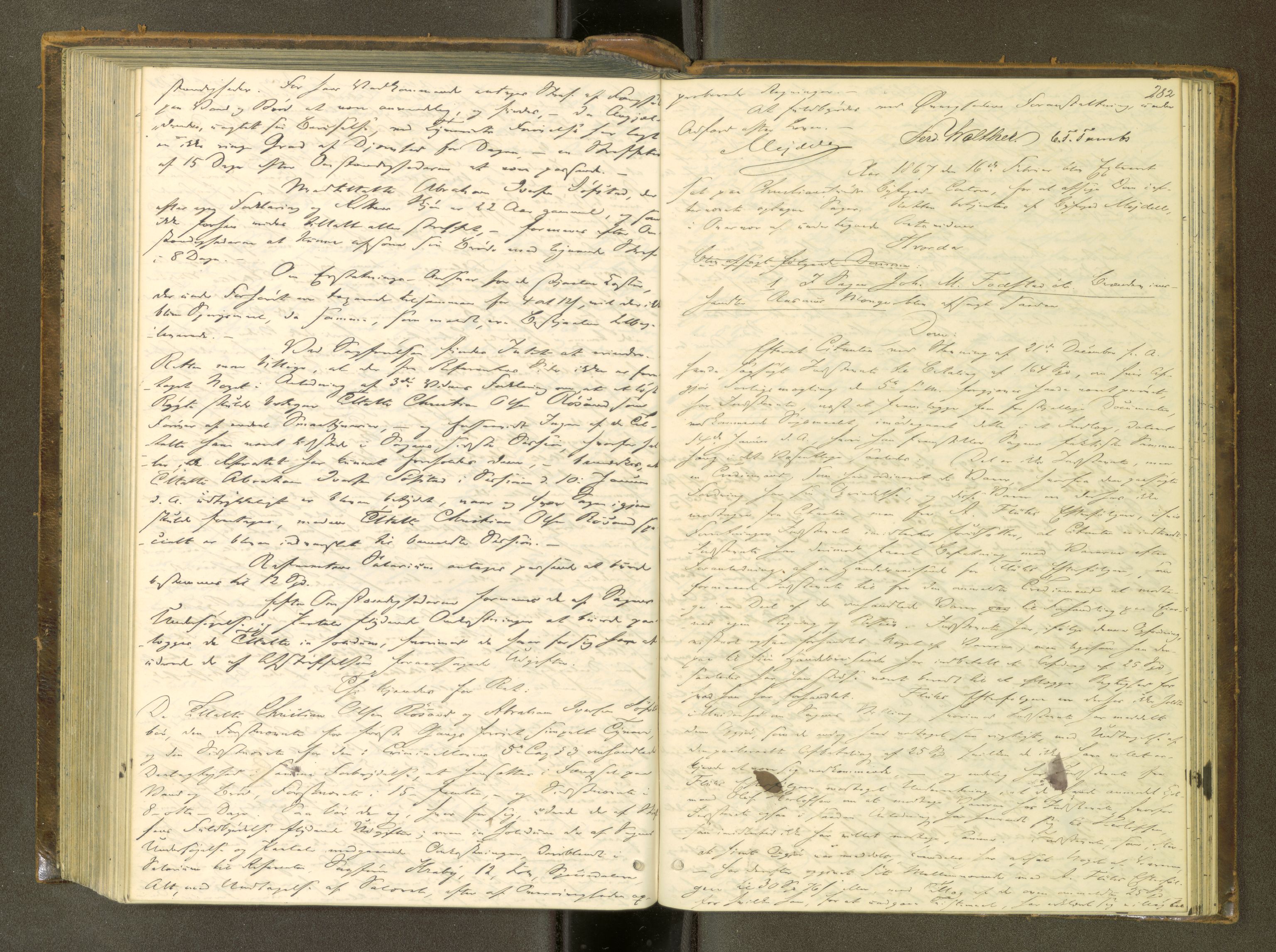 Kristiansund byfogd, AV/SAT-A-4587/A/04/L0003: Domprotokoll. Aut. 08.10.1861, 1861-1868, p. 281b-282a