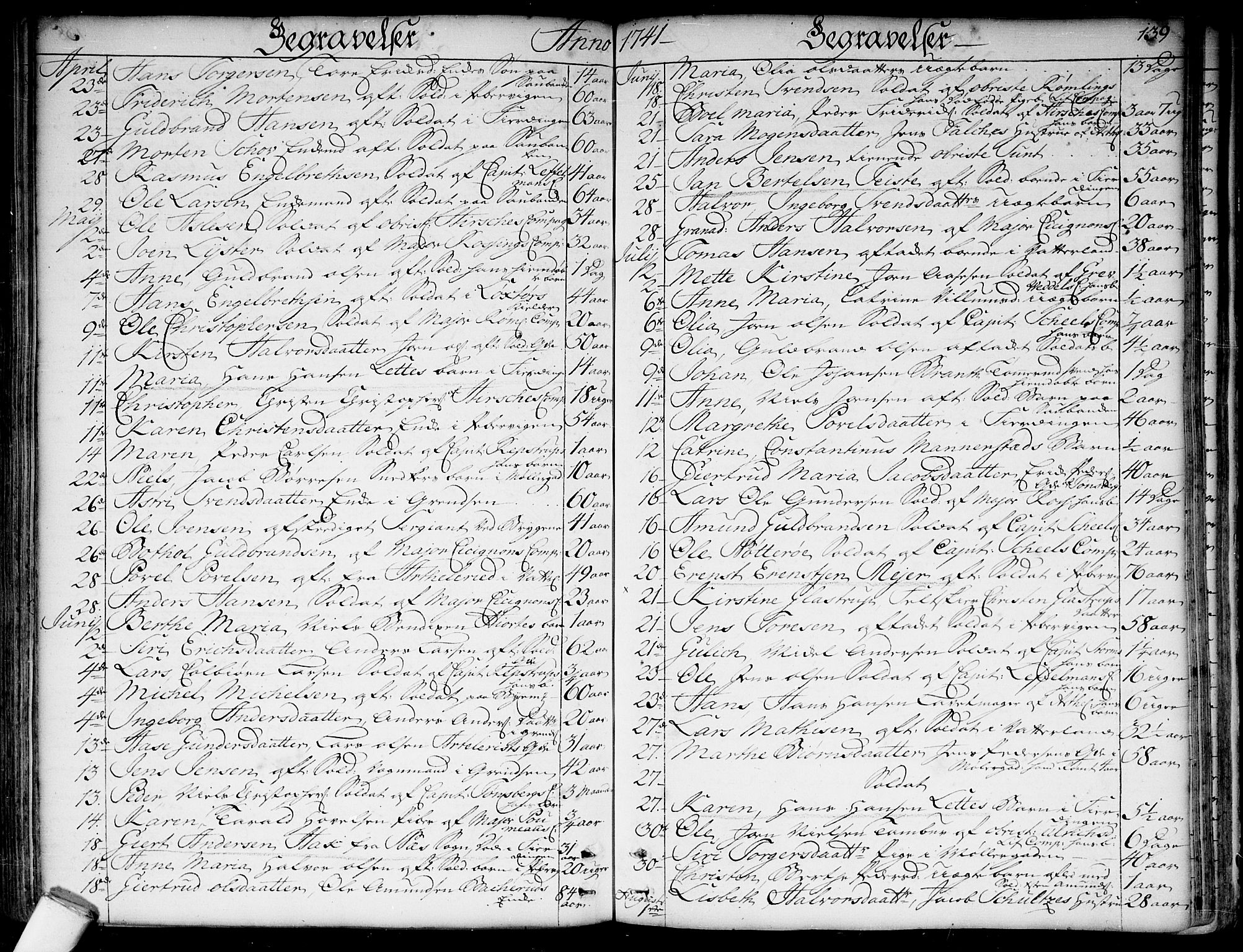 Garnisonsmenigheten Kirkebøker, AV/SAO-A-10846/F/Fa/L0001: Parish register (official) no. 1, 1734-1756, p. 139