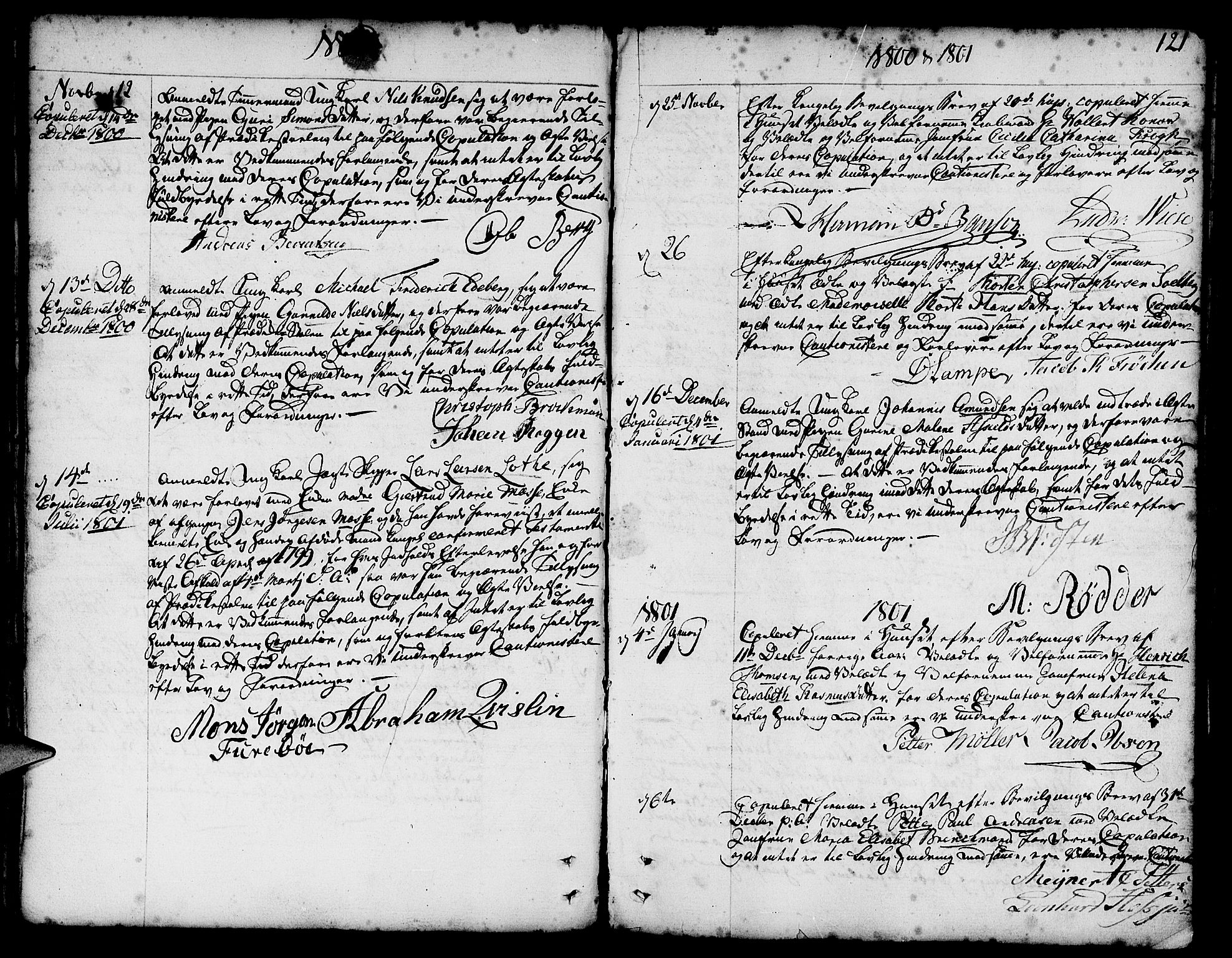 Nykirken Sokneprestembete, AV/SAB-A-77101/H/Haa/L0008: Parish register (official) no. A 8, 1776-1814, p. 121