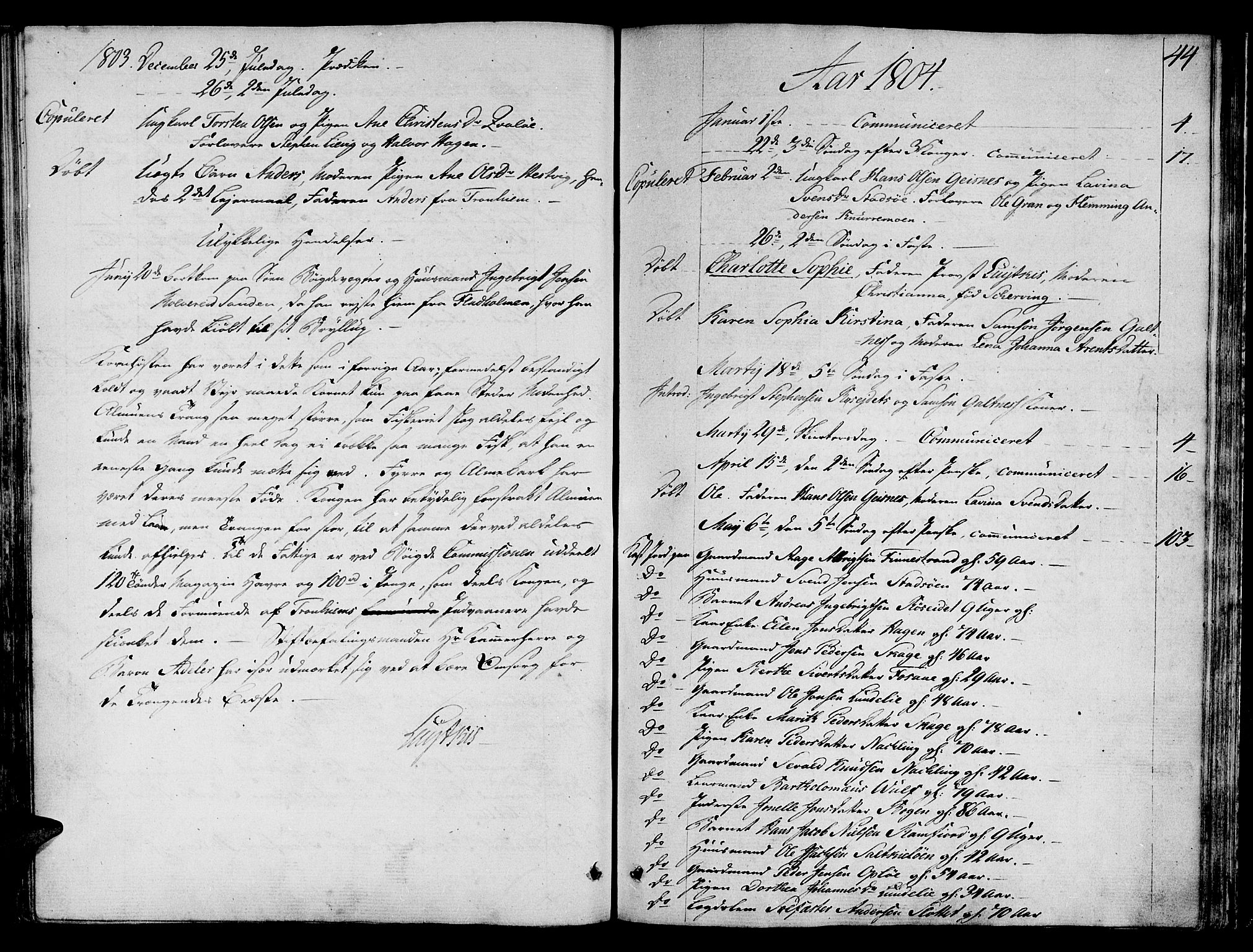 Ministerialprotokoller, klokkerbøker og fødselsregistre - Nord-Trøndelag, SAT/A-1458/780/L0633: Parish register (official) no. 780A02 /1, 1787-1814, p. 44