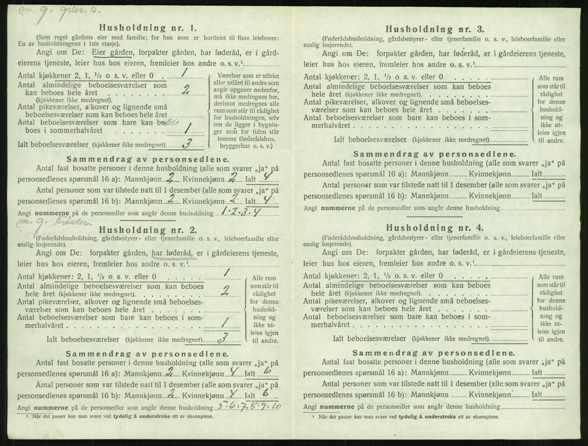 SAT, 1920 census for Eid (MR), 1920, p. 291