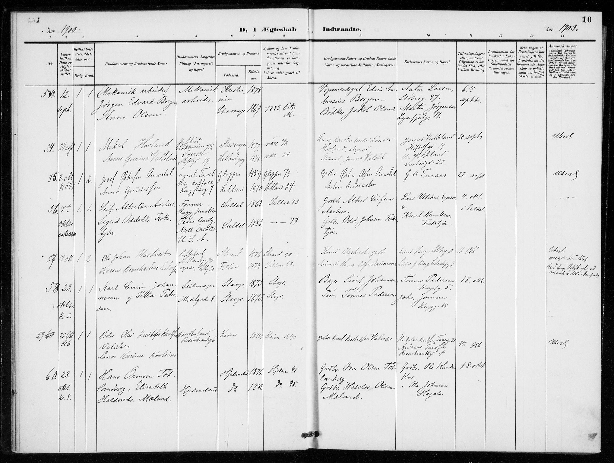 St. Petri sokneprestkontor, AV/SAST-A-101813/001/30/30BB/L0009: Parish register (copy) no. B 9, 1902-1935, p. 10