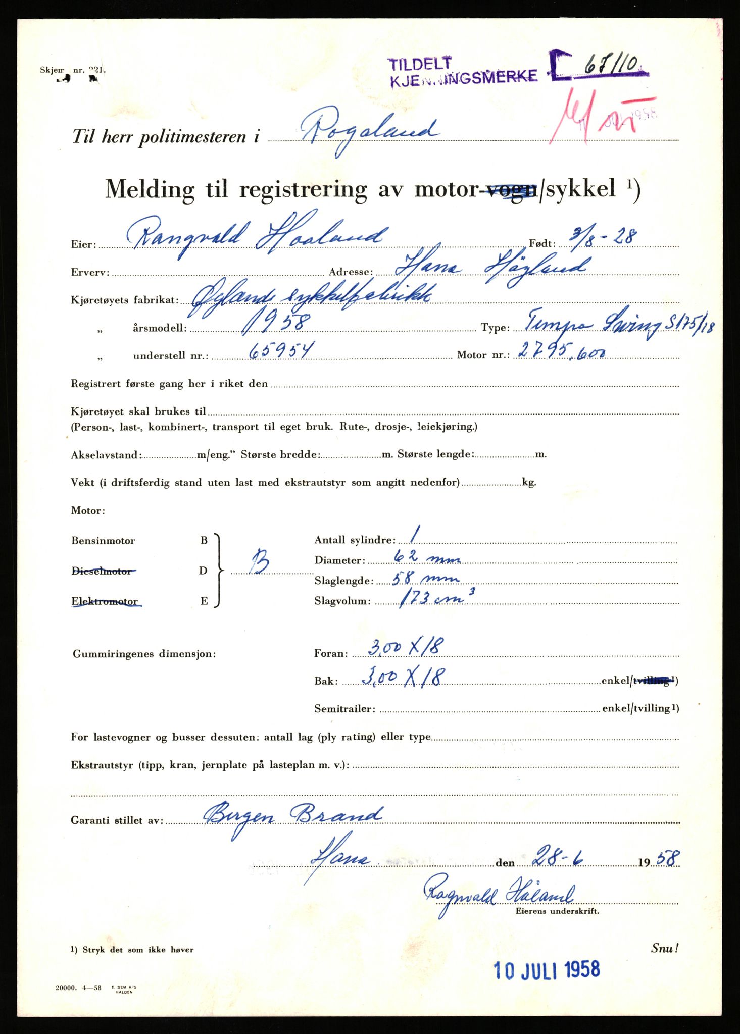 Stavanger trafikkstasjon, AV/SAST-A-101942/0/F/L0065: L-65400 - L-67649, 1930-1971, p. 485