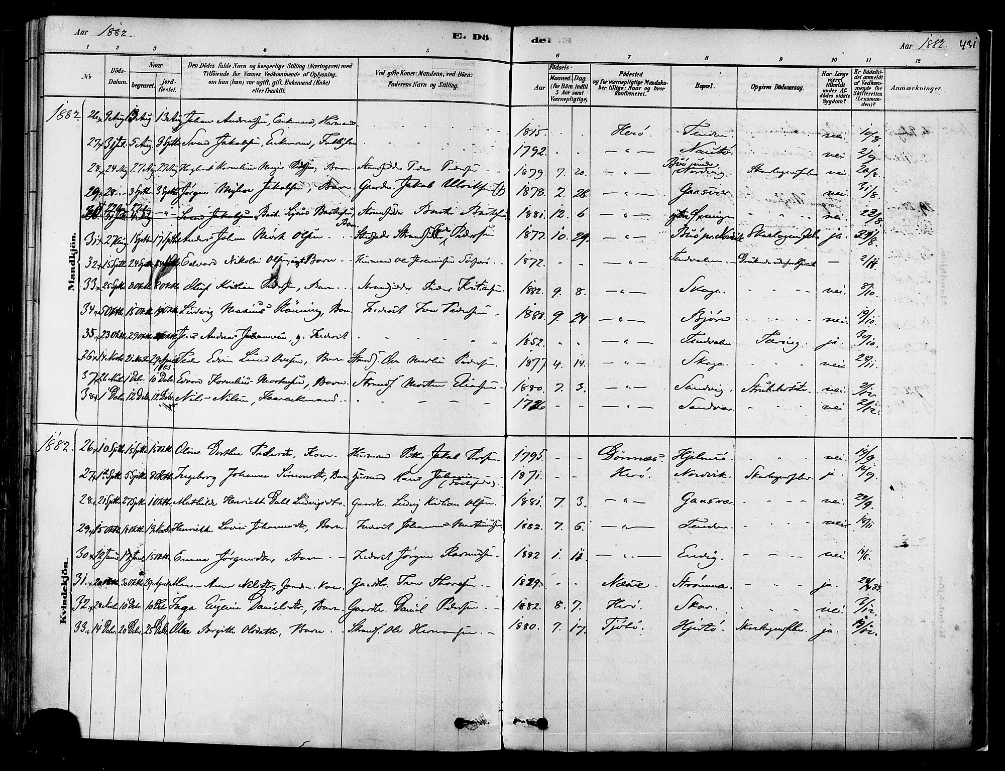 Ministerialprotokoller, klokkerbøker og fødselsregistre - Nordland, AV/SAT-A-1459/834/L0507: Parish register (official) no. 834A05, 1878-1892, p. 431