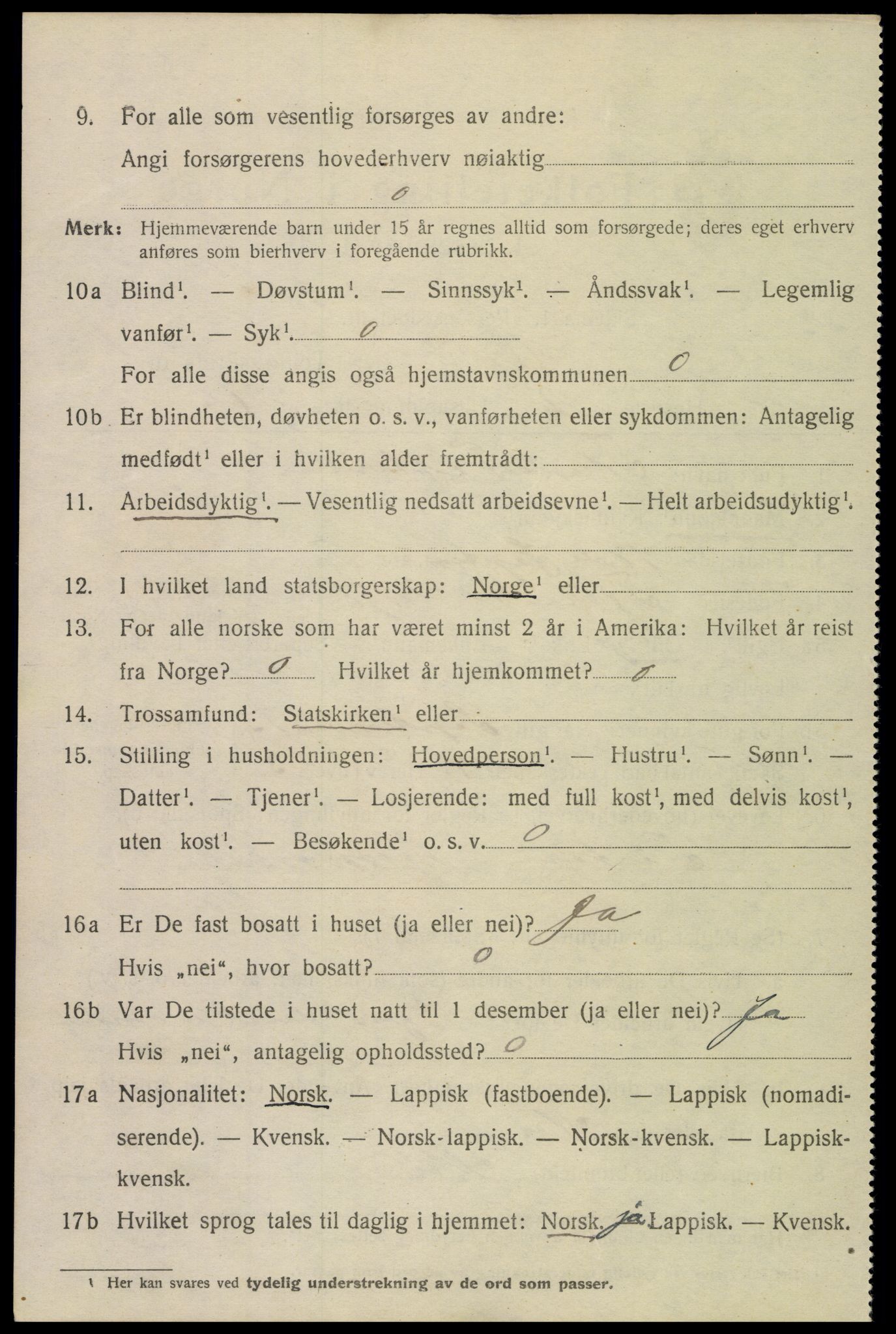 SAT, 1920 census for Bodø, 1920, p. 3294